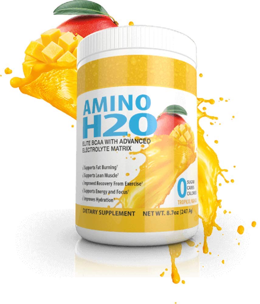 Premium BCAA Supplement Amino H20 - Natural Energy & Recovery Drink with Zero Caffeine, Sugar, Calories, Gluten, Carbs | Vegan-Friendly Post-Workout Hydration for Athletes & Fitness Enthusiasts