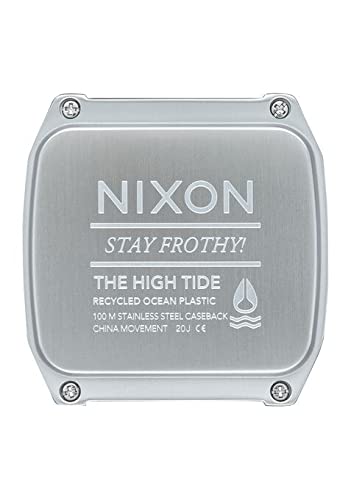 NIXON High Tide A1308 Digital Watch for Men & Women - 44mm Customizable Face, 23mm PU Band - Waterproof Surfing, Diving & Fishing Watch - Perfect for Outdoor Sports, Beach Activities & Water Adventures
