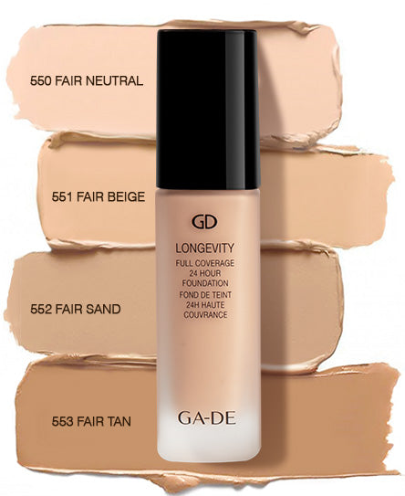Longevity Full Coverage 24H Liquid Foundation #553 - Flawless Matte Finish for All-Day Wear | Perfect for Daily Makeup, Special Occasions & Photography