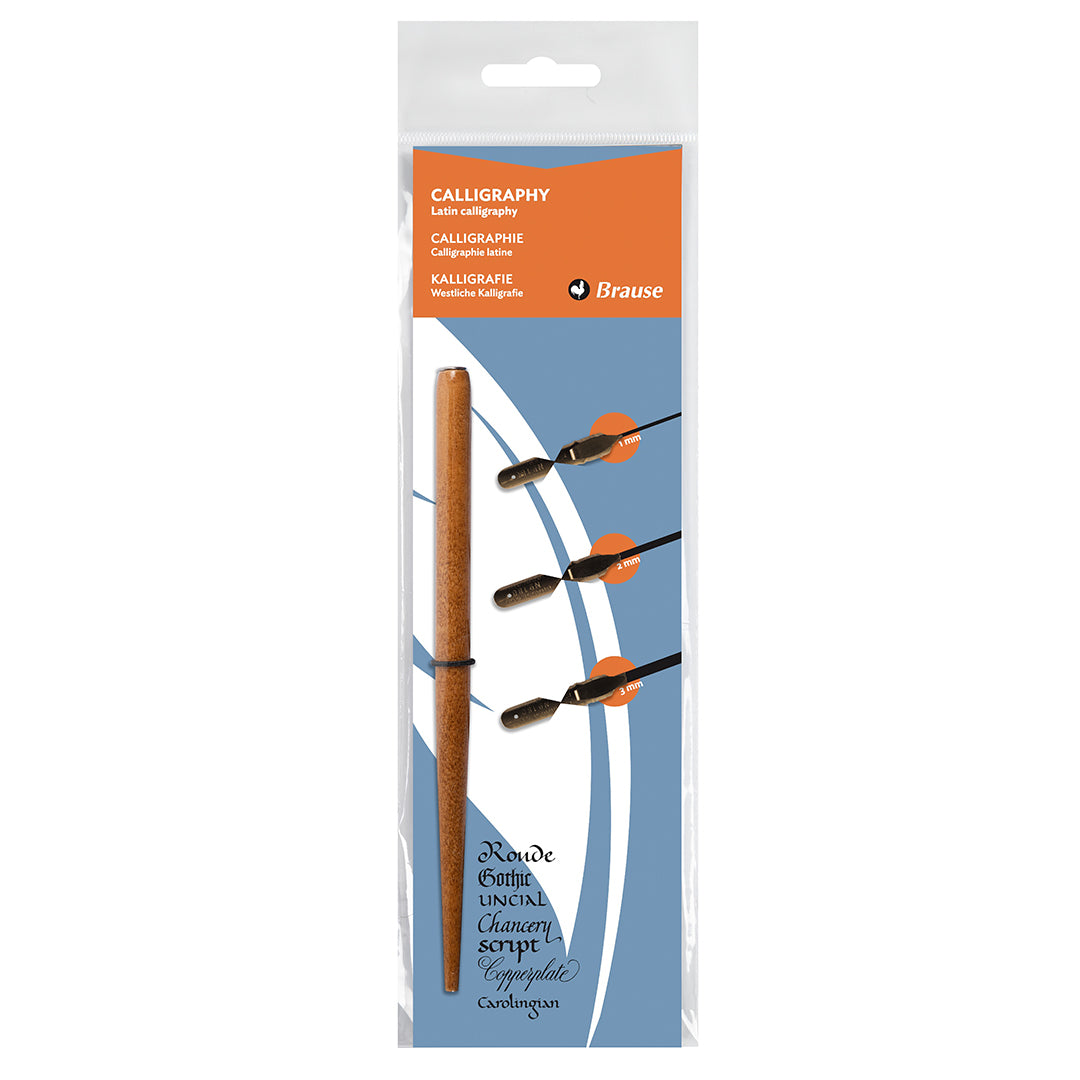 Brause Latin Calligraphy Set - Premium Calligraphy Pen Nibs & Holder for Beginners & Professionals - Perfect for Wedding Invitations, Certificates & Art Projects
