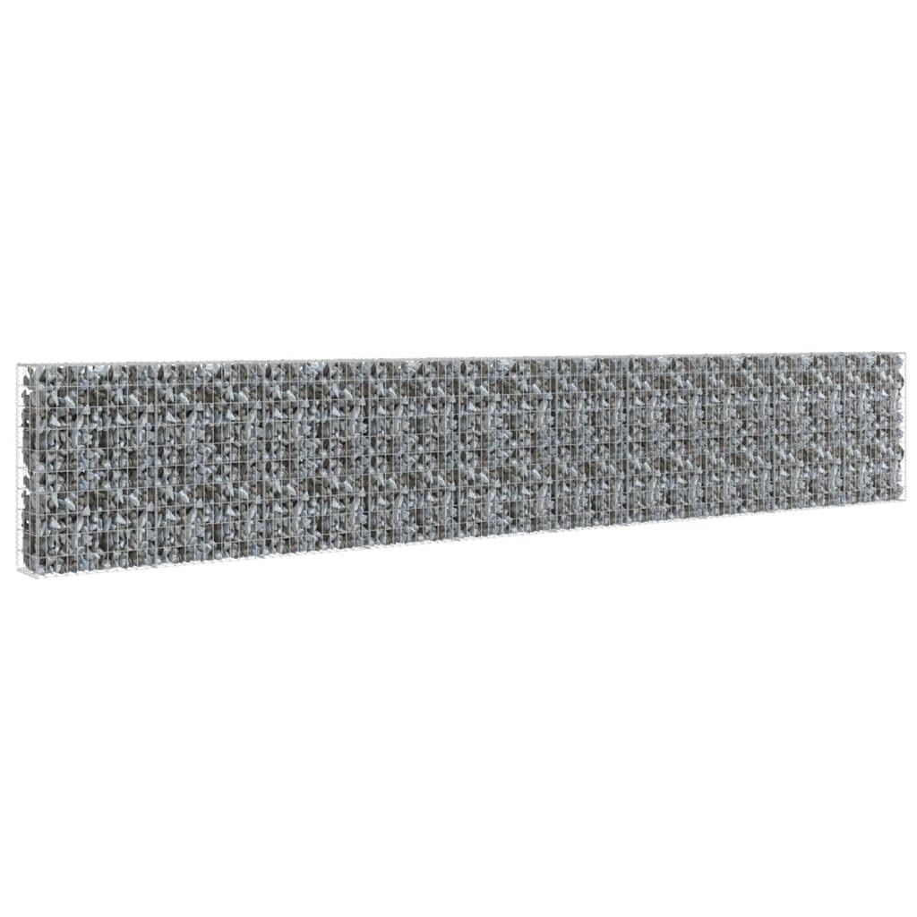 Galvanized Steel Gabion Basket with Lids - Heavy Duty Rectangular Garden Gabion Wall Cage 236.2