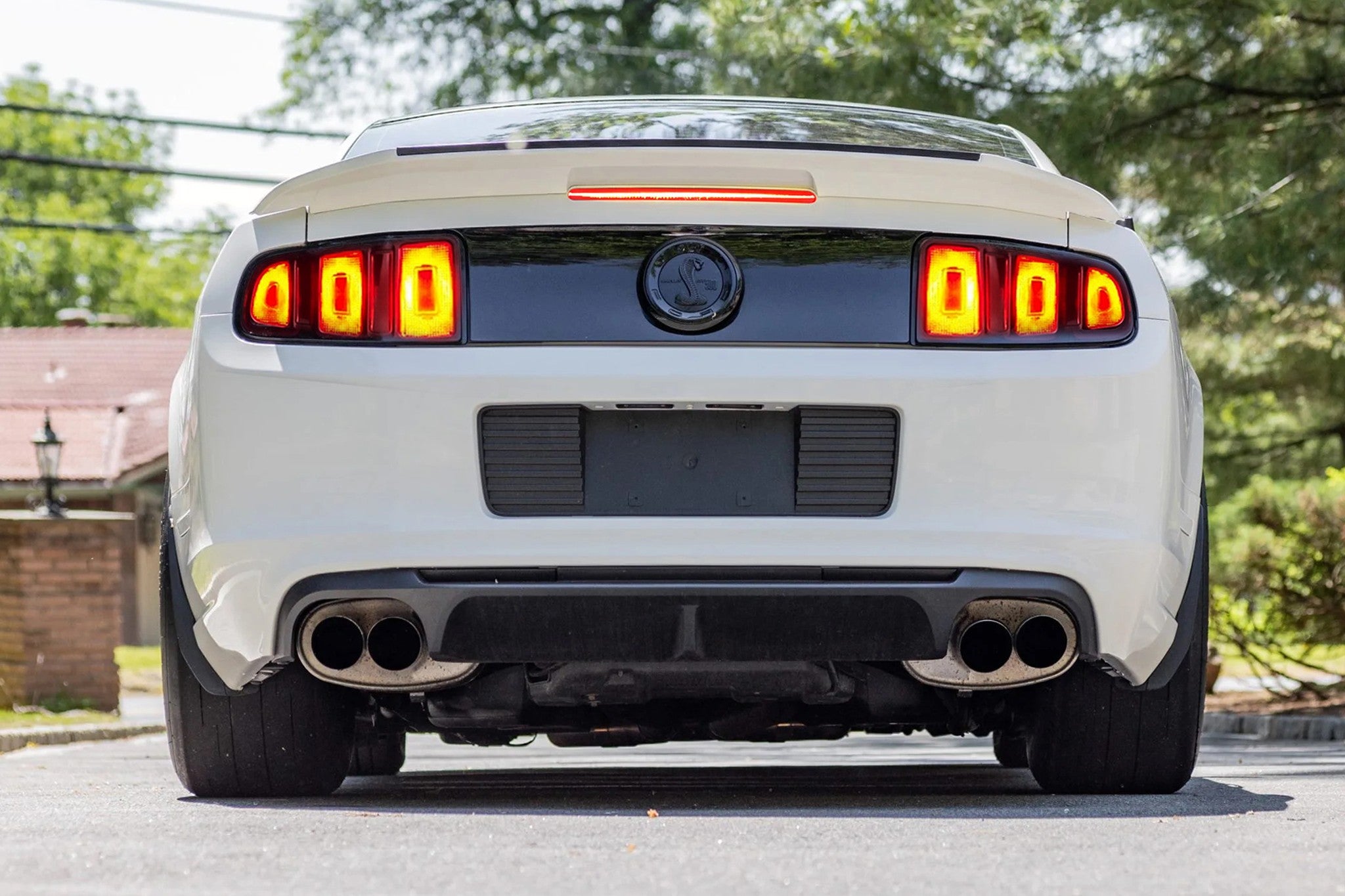 Dark Red Lens Full LED Trunk Lid/Spoiler Third Brake Light Compatible with 2010-2014 Ford Mustang | High Visibility Safety Light for Night Driving & Car Shows