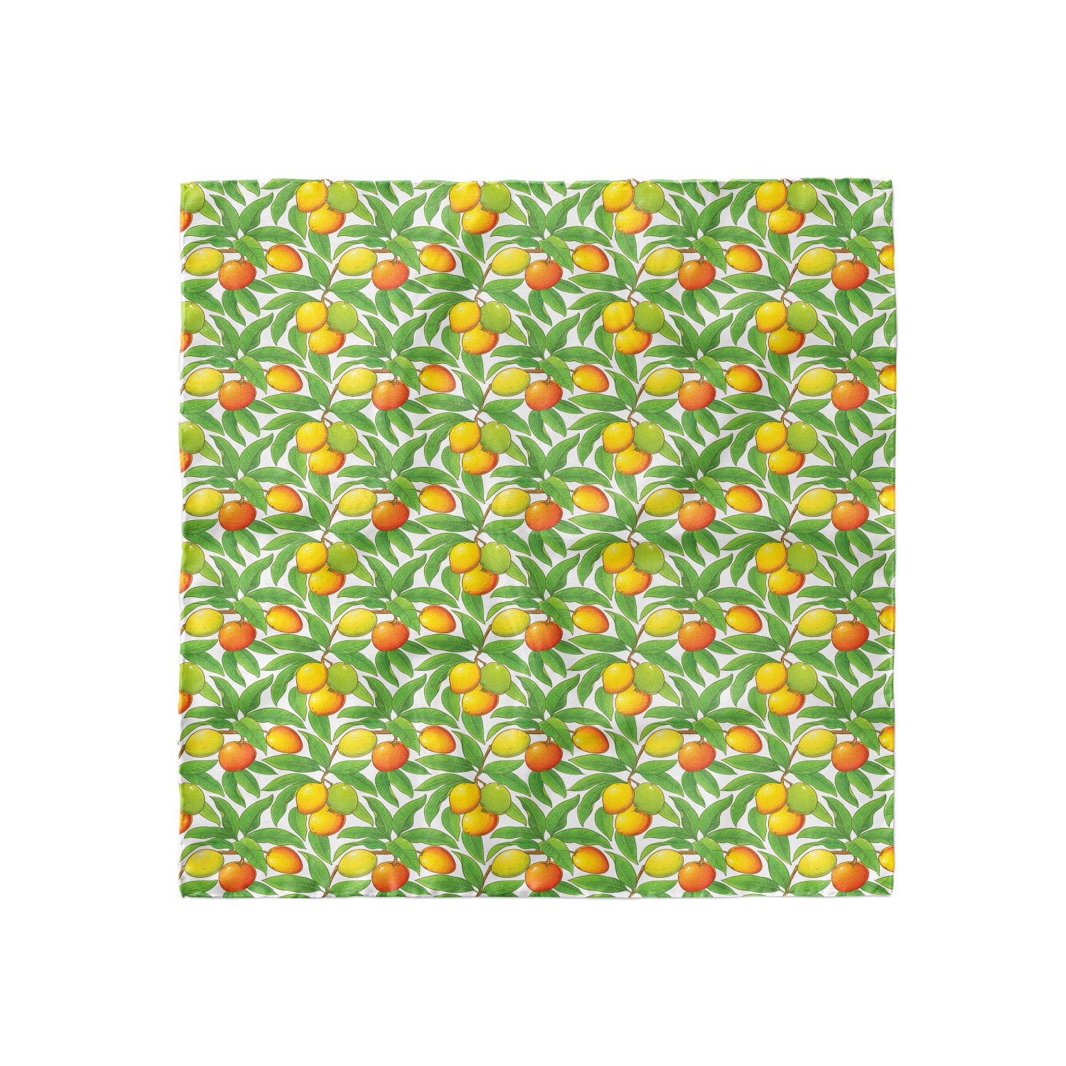 Ambesonne Fruit Hair Scarf - Ripe Mango Branches Print Head Wrap for Women | Boho Beach Accessory, Summer Headband, Yoga Hair Cover