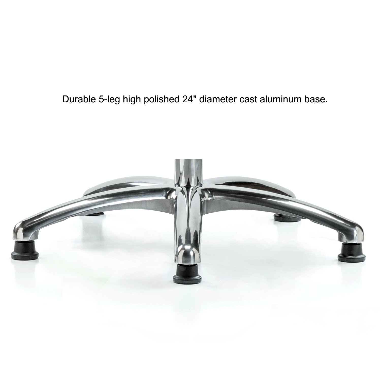 Ergonomic Chrome Stationary Lab Chair with Adjustable Backrest & Seat Height (20-27