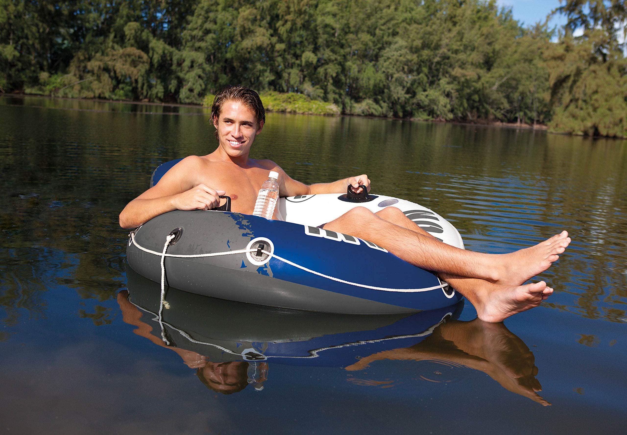 Intex River Run Inflatable Floating Tube - Heavy Duty Water Raft for Lake, River & Pool | Perfect for Relaxing, Swimming & Summer Fun