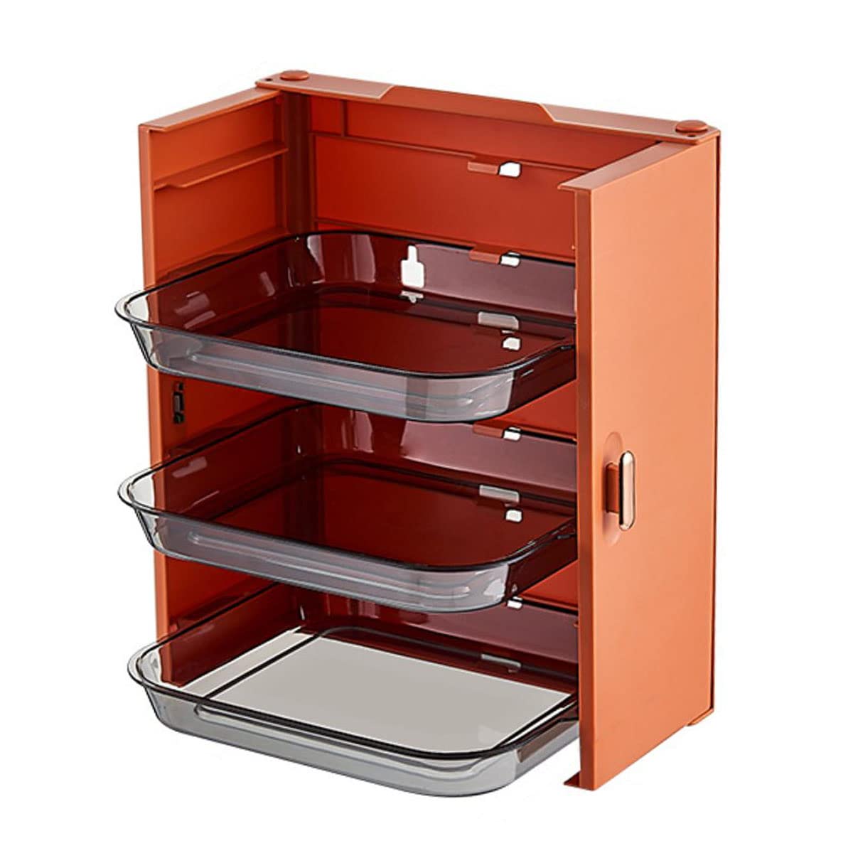 3-Tier Kitchen Storage Rack - Multi-Functional Wall Mounted Organizer for Fruits, Vegetables & Bathroom Sundries - Space Saving Punch-Free Design for Kitchen & Shower Organization