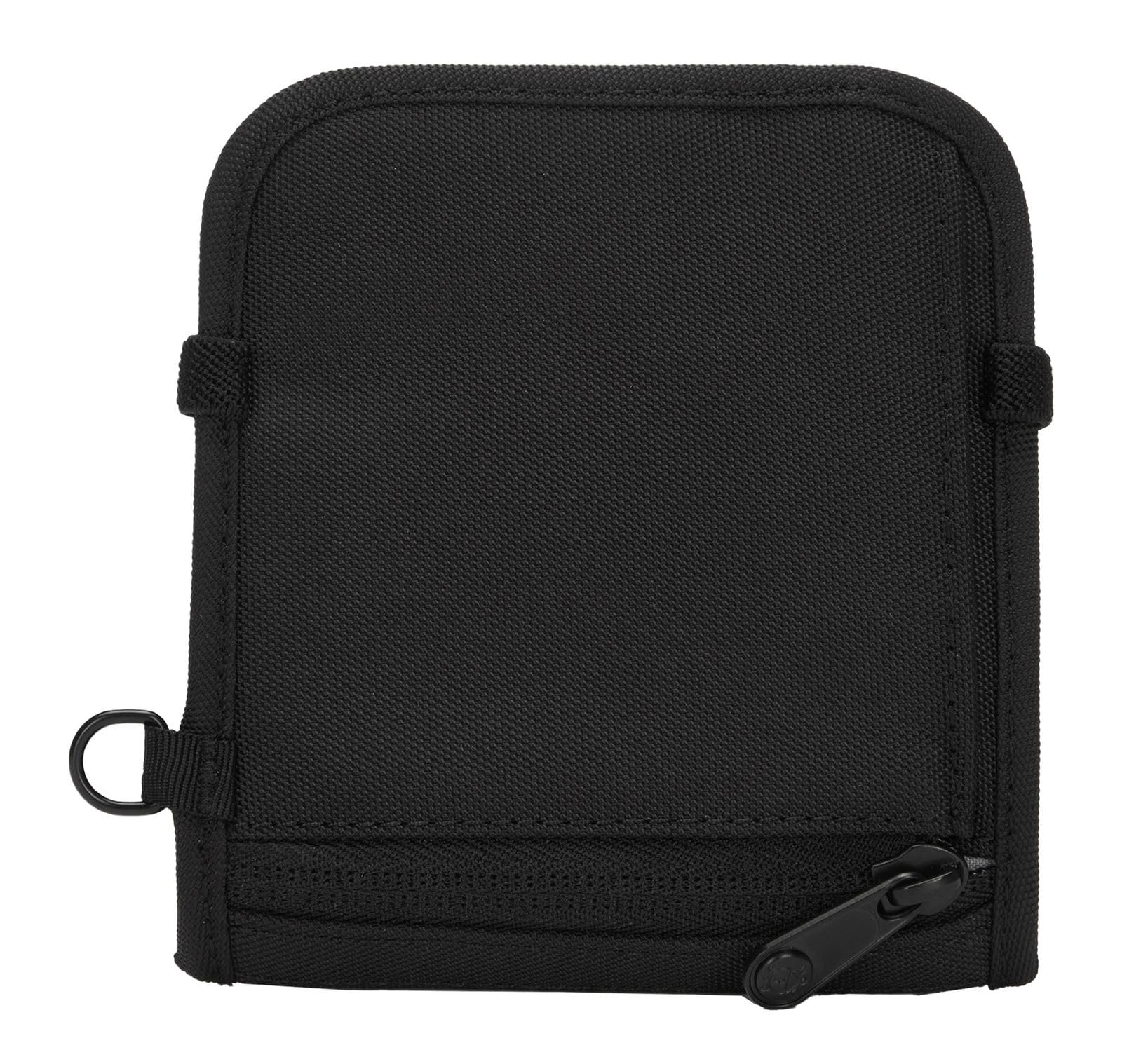 Pacsafe Rfidsafe V100 RFID Blocking Anti-Theft Bifold Wallet for Men & Women - Secure Travel & Everyday Use - Black