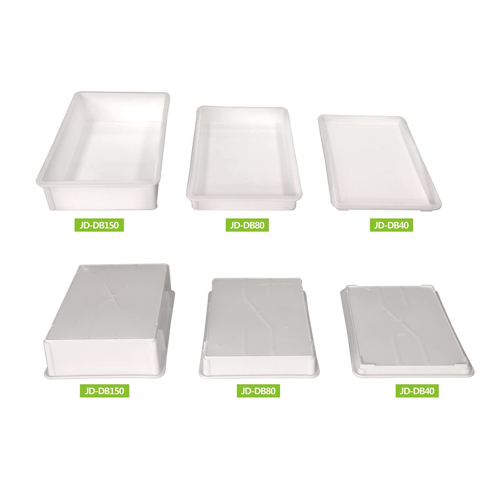 AIZYR Food-Grade Plastic Pizza Dough Trays - Stackable Bakery Proofing Box with Cart for Professional & Home Baking | Perfect for Restaurants, Pizzerias & Bread Making