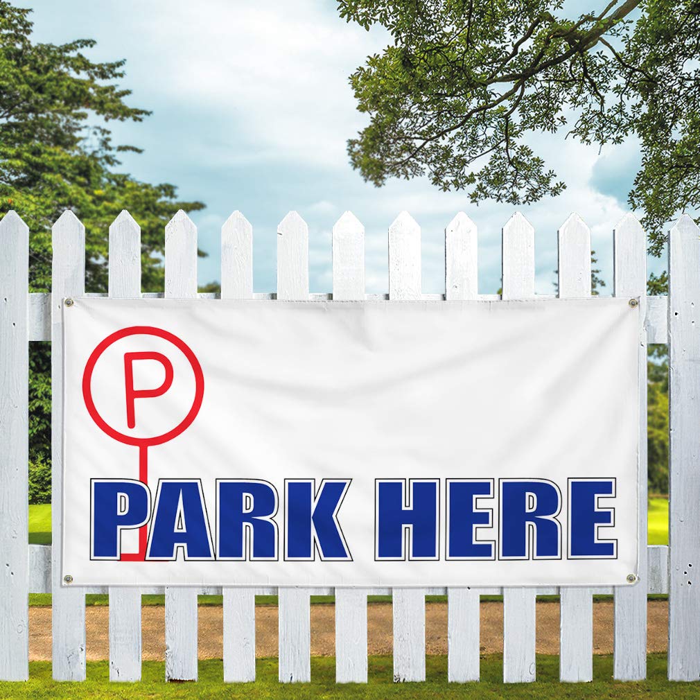 Durable Vinyl Banner - 48x96 Inches Weatherproof Business Sign with 8 Grommets for Outdoor Parking, Yard & Industrial Use | Perfect for Storefronts, Events & Construction Sites