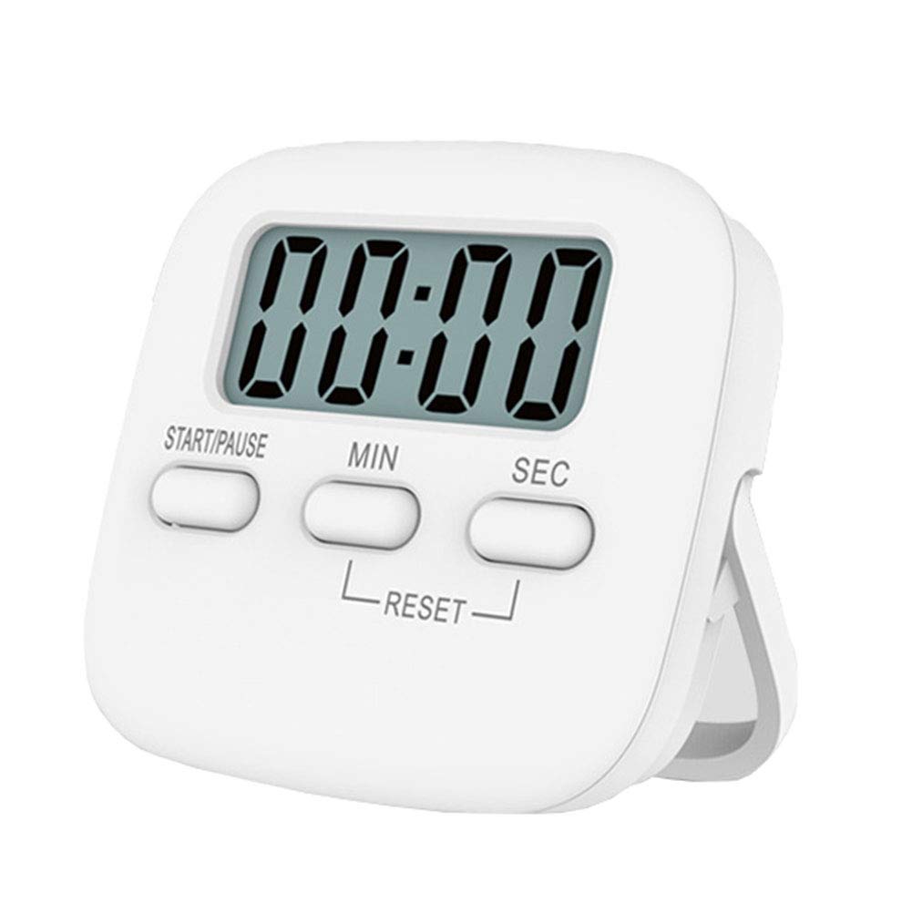 INRIGOROUS Digital Kitchen Timer with Magnetic Back, Loud Alarm & Big Display - Countdown Stopwatch for Cooking, Baking, Shower, Classroom, Kids & Teachers (White) - Perfect for Meal Prep, Gym Workouts & Time Management