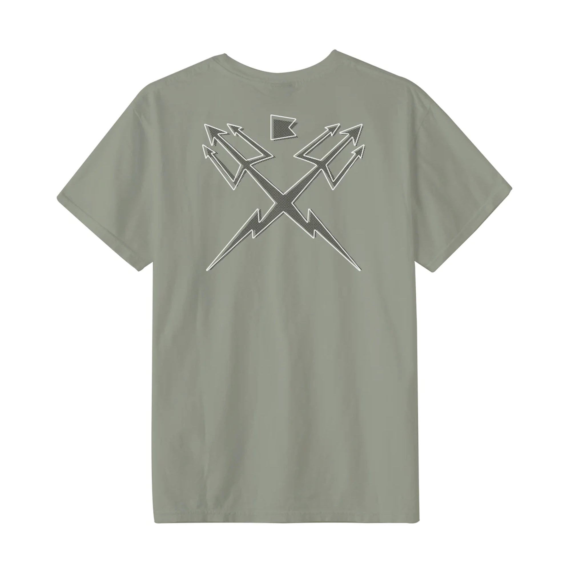 Dark Seas Streamline Pigment Men's Short Sleeve T-Shirt - Oil Green Color | Casual Summer Wear & Street Style Fashion