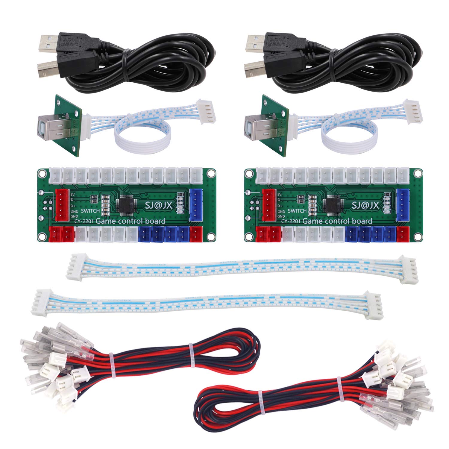 Zero Delay USB Arcade Encoder for Switch, PC, PS3 - 2 Player Gaming