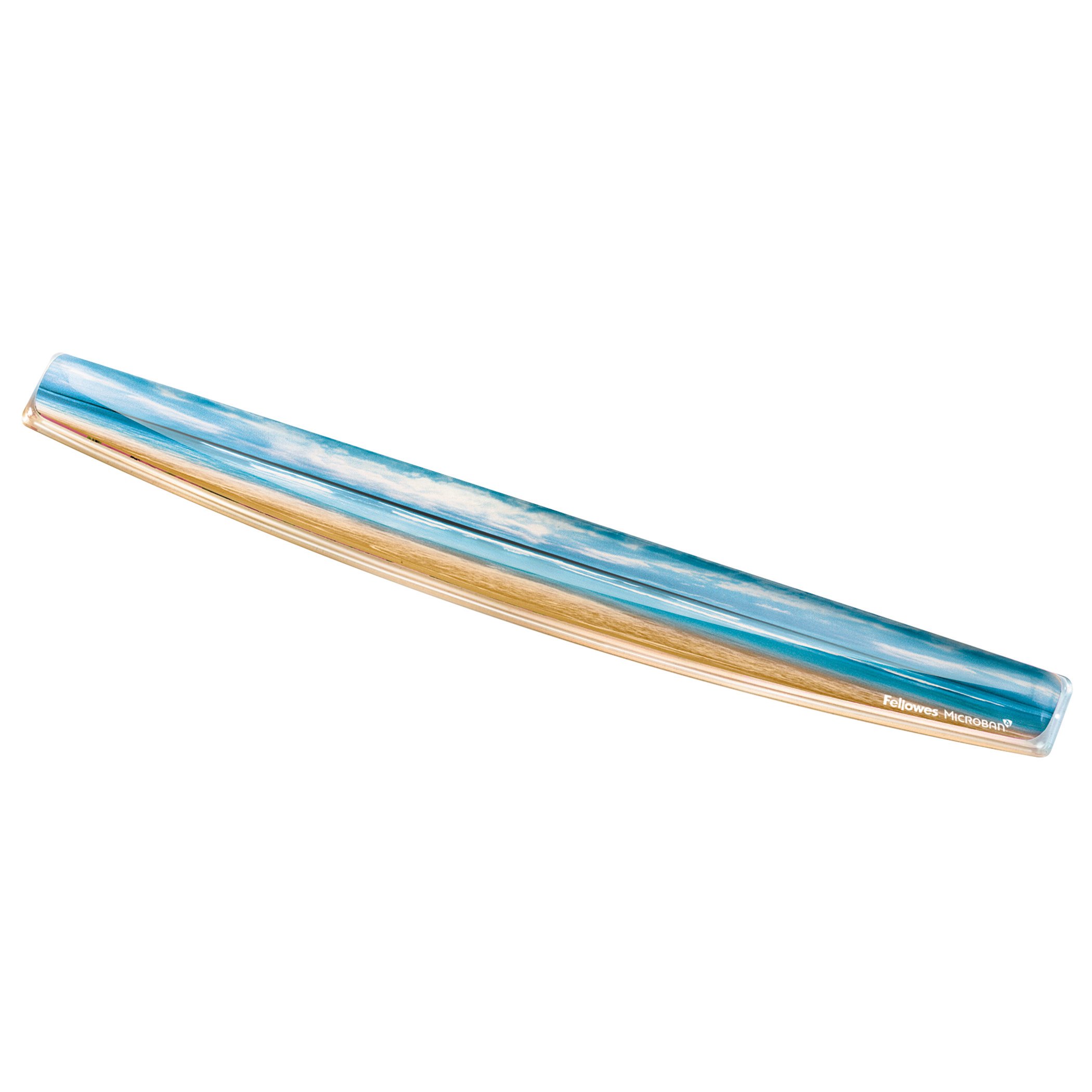 Fellowes Photo Gel Keyboard Wrist Rest with Microban Antimicrobial Protection - Ergonomic Support for Typing - Sandy Beach Color (9179401) - Perfect for Office, Gaming & Computer Workstations
