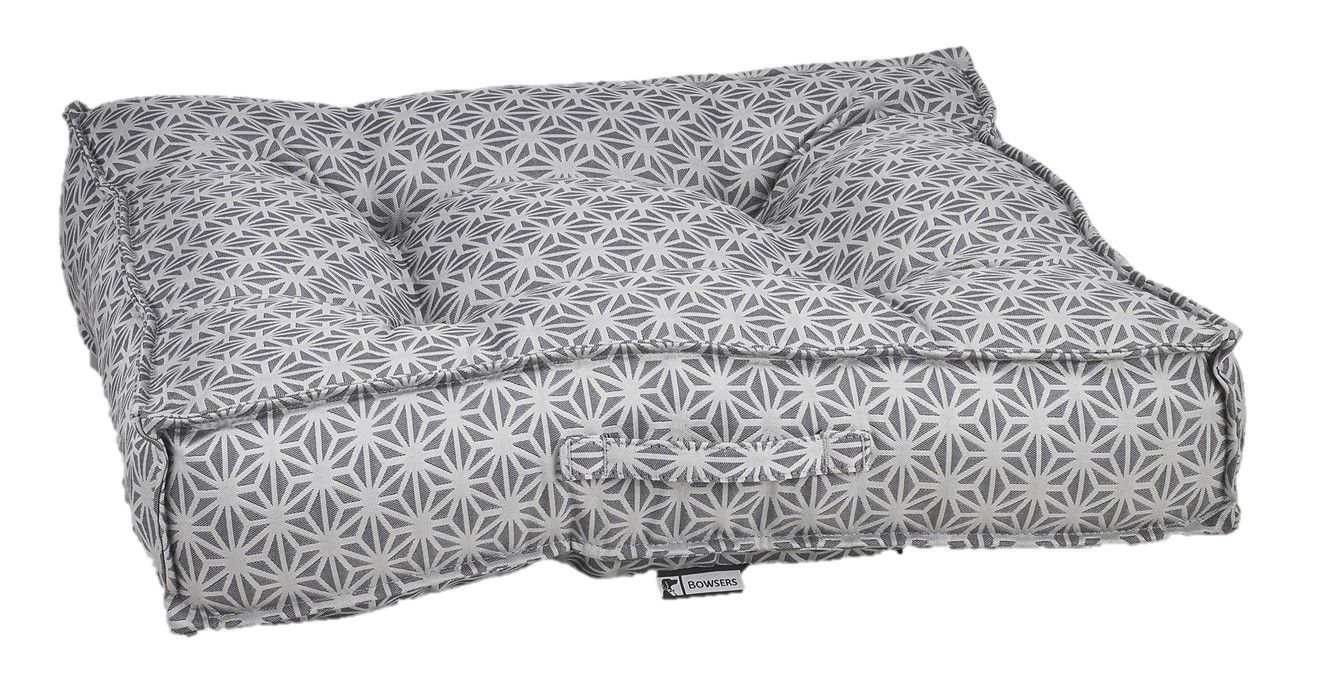 Piazza Bed - Mercury Performance Woven Fabric Queen Size Bed Frame with Headboard | Modern Platform Bed for Bedroom, Guest Room & Small Spaces