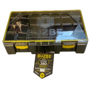 Buzbe Colony Modular Tackle Boxes - Waterproof Fishing Organizer with Adjustable Dividers - Perfect for Bass, Fly, and Saltwater Fishing Gear Storage