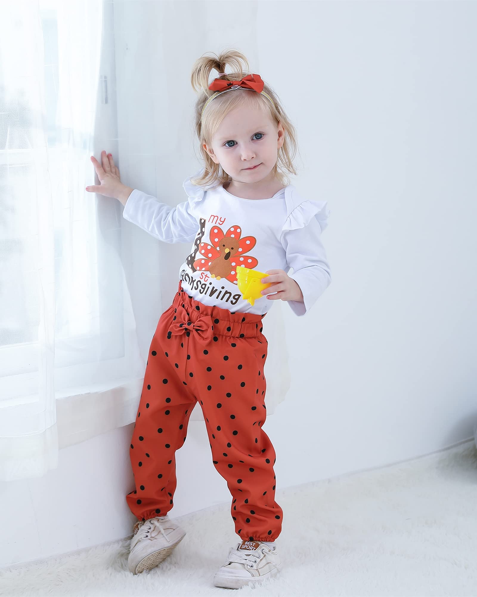 Adorable Infant Baby Girl Clothes Set - Soft Long Sleeve Romper & Pants Outfit for Newborns | Cozy Fall/Winter Baby Girl Fashion | Perfect for Playdates, Family Photos & Holiday Gatherings