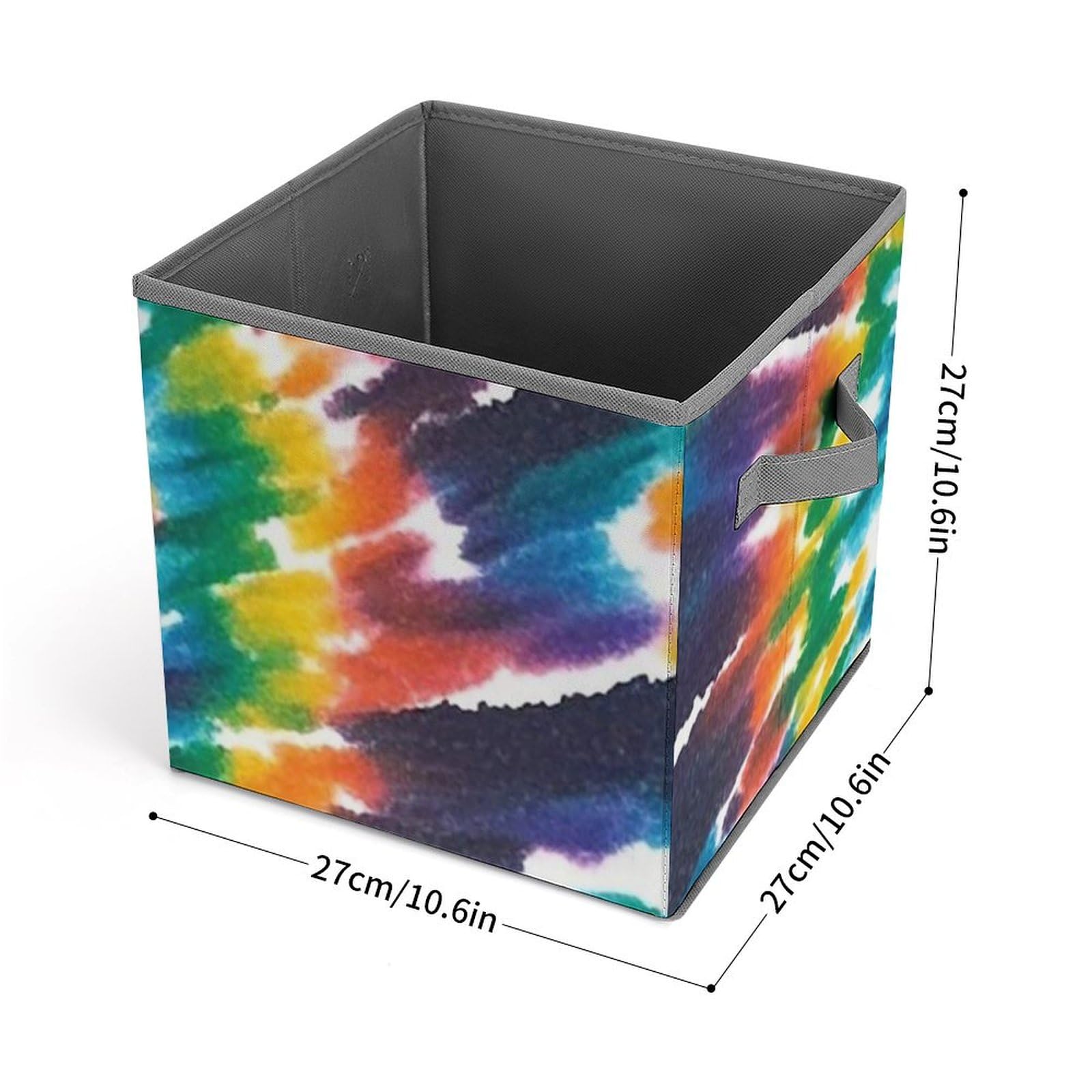 Vibrant Spiral Tie-Dye Storage Bin - 10.6
