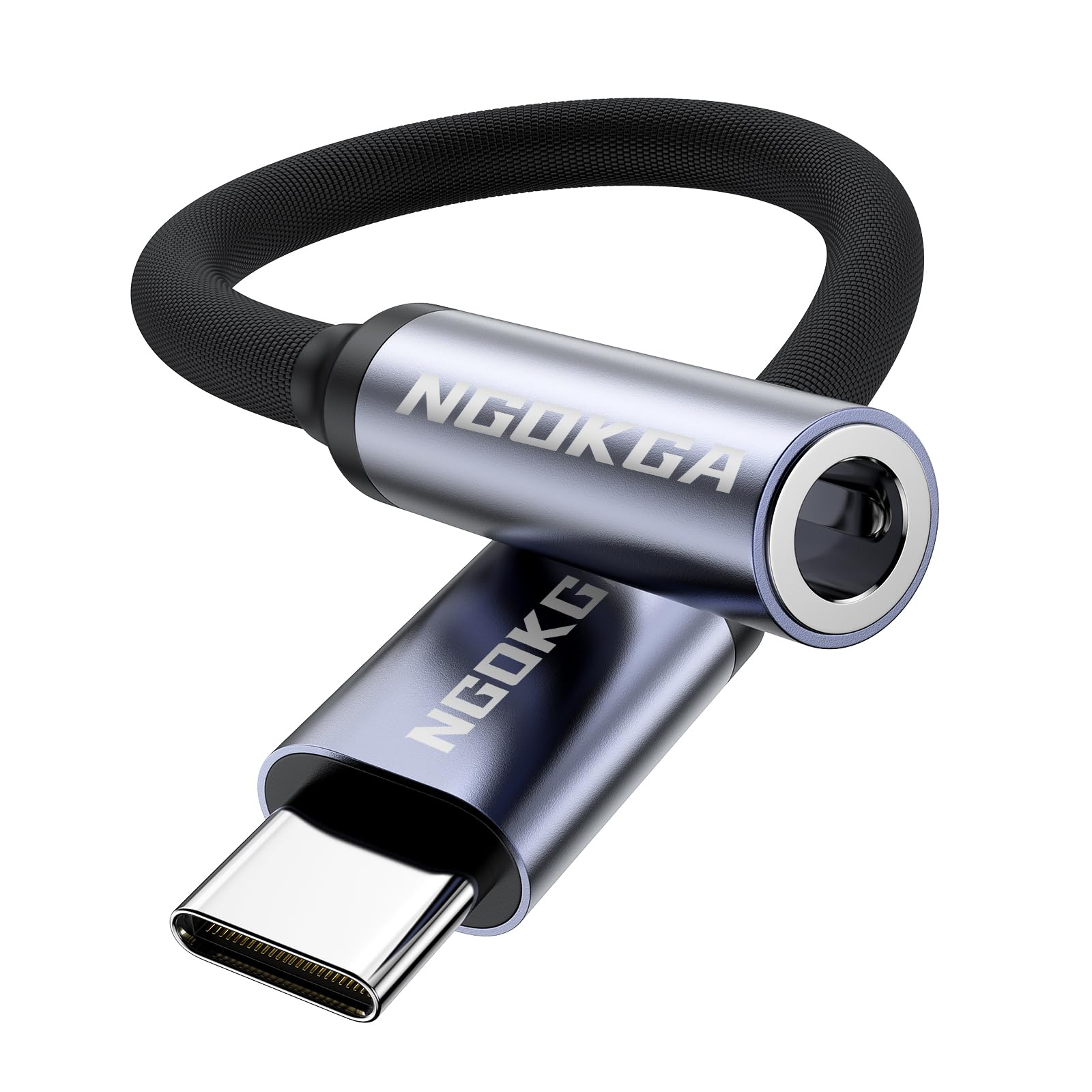 NGOKGA USB C to 3.5mm Headphone Jack Adapter - Compatible with iPhone 15/14/13, MacBook Pro/Air M3/M2, iPad Pro/Air, Galaxy S24/S23/S22, Pixel 9/8/7 - Audio Dongle for Music, Gaming & Calls