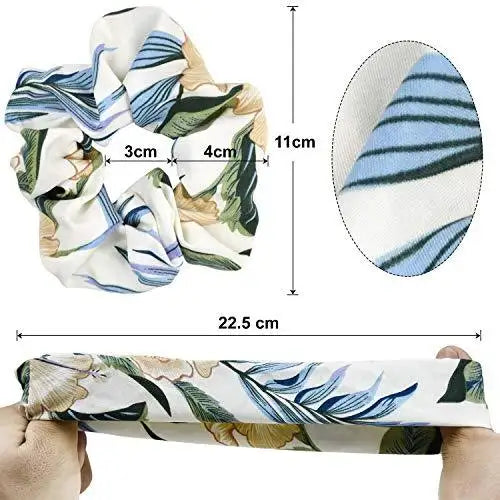 Soft Chiffon Hair Scrunchies Set - 12 Pack No Damage Hair Ties for Women & Girls - Perfect for Workouts, Yoga, Office & Everyday Use