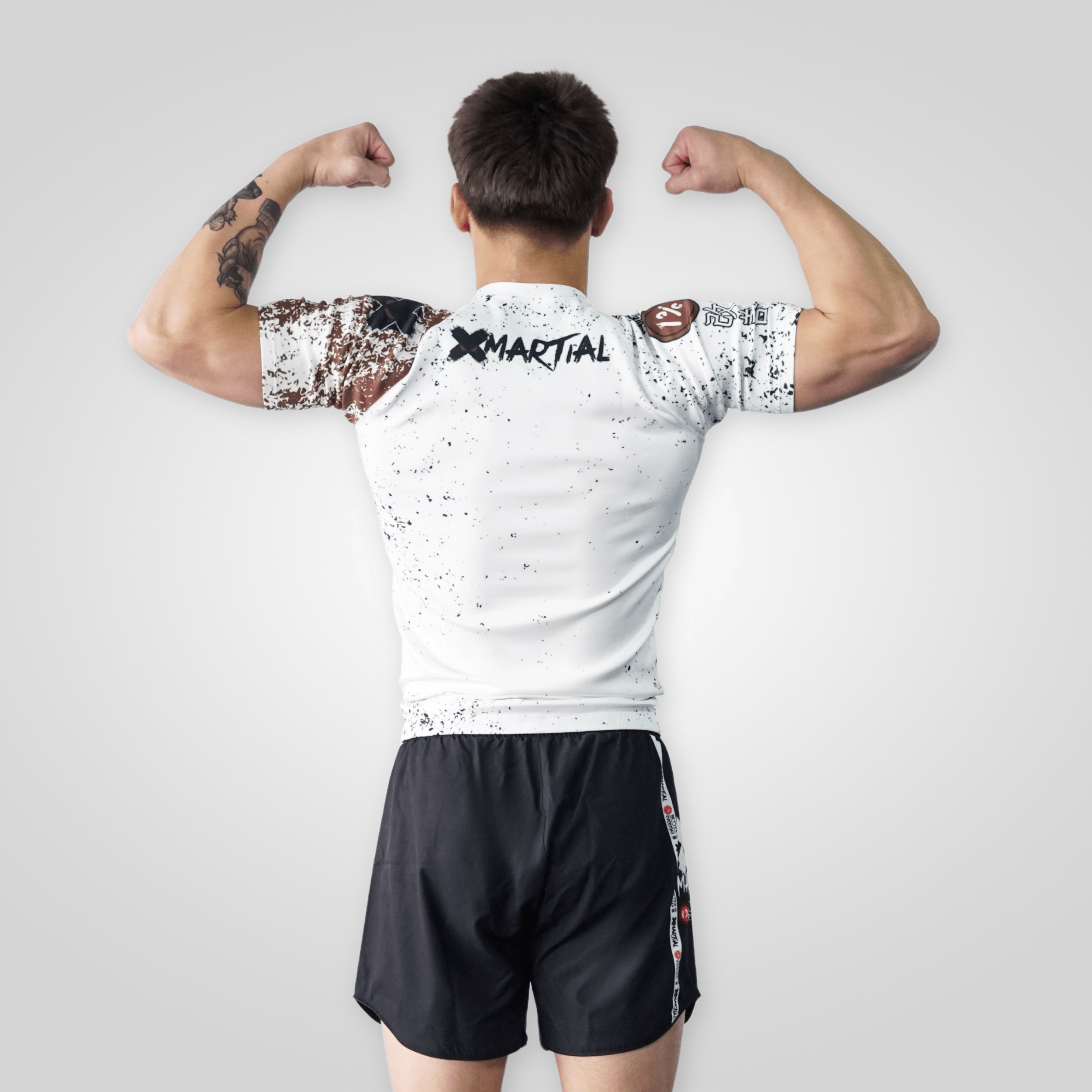 Samurai Warrior Rank BJJ Rash Guard - Long Sleeve Compression Shirt for Brazilian Jiu-Jitsu, MMA & Grappling - Moisture Wicking & UV Protection for Training & Competition