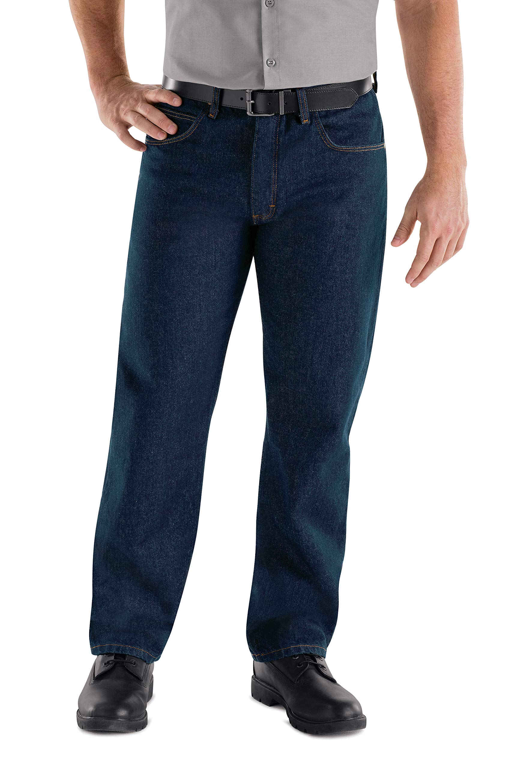Red Kap Men's Relaxed Fit Jeans - Comfortable Stretch Denim Pants for Work & Casual Wear | Durable Workwear for Construction, Warehouse & Everyday Use