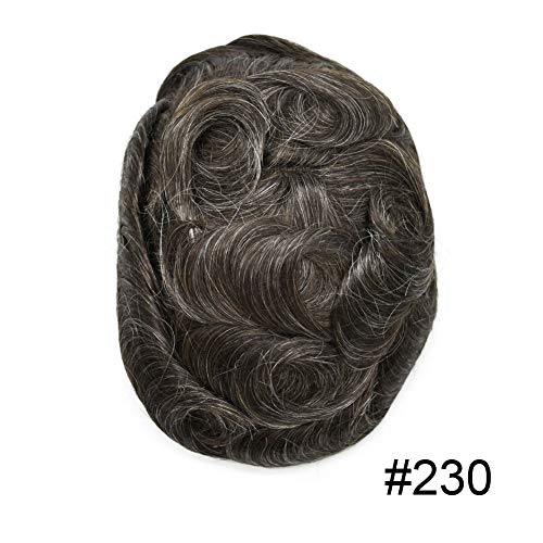 #230 2# DARKEST BROWN WITH 30% SYNTHETIC GREY-120% medium light to medium density