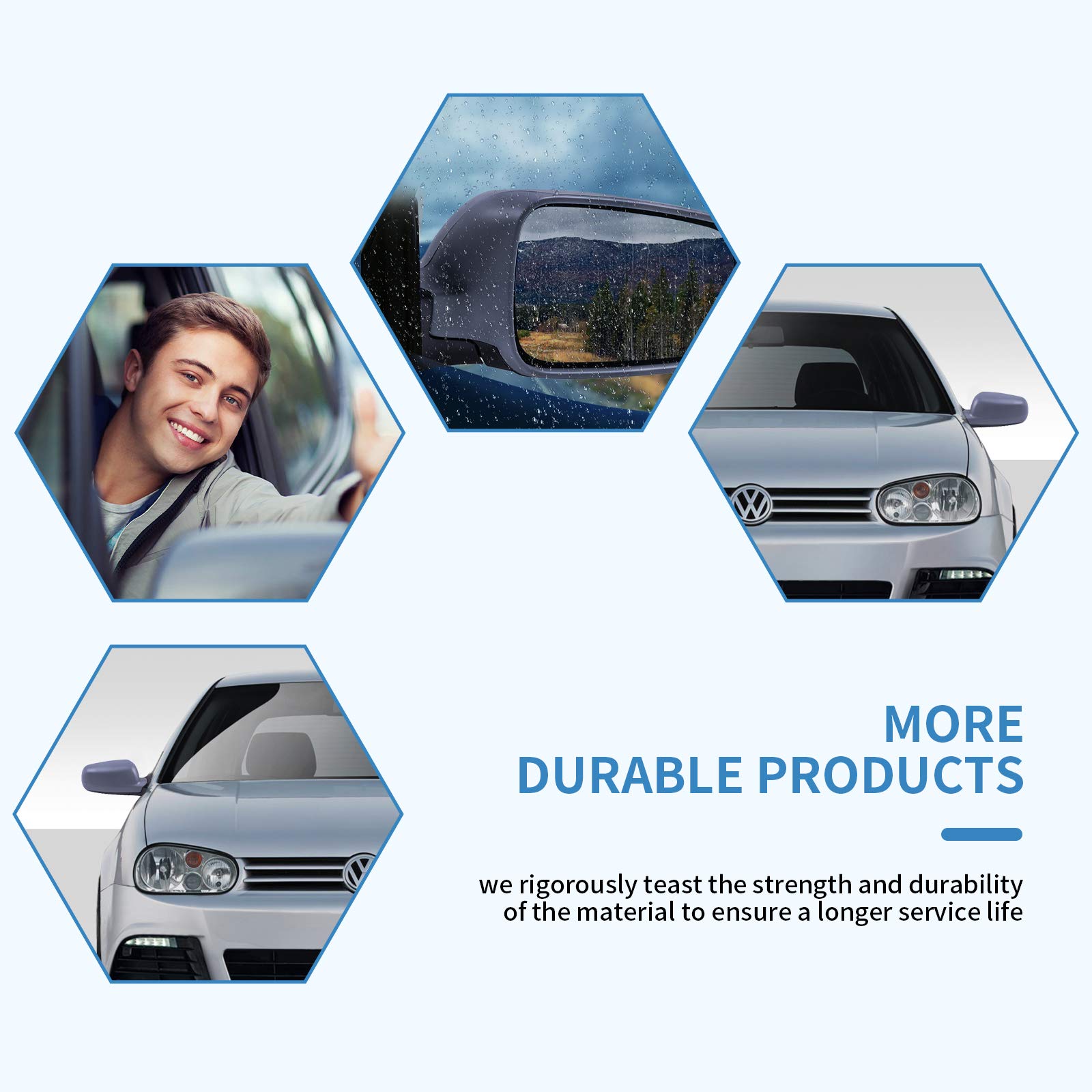 ECCPP Passenger Side Exterior Mirror Replacement for 1999-2006 Volkswagen Golf | Compatible with VW1321120 | Perfect for Parking Safety & Blind Spot Visibility