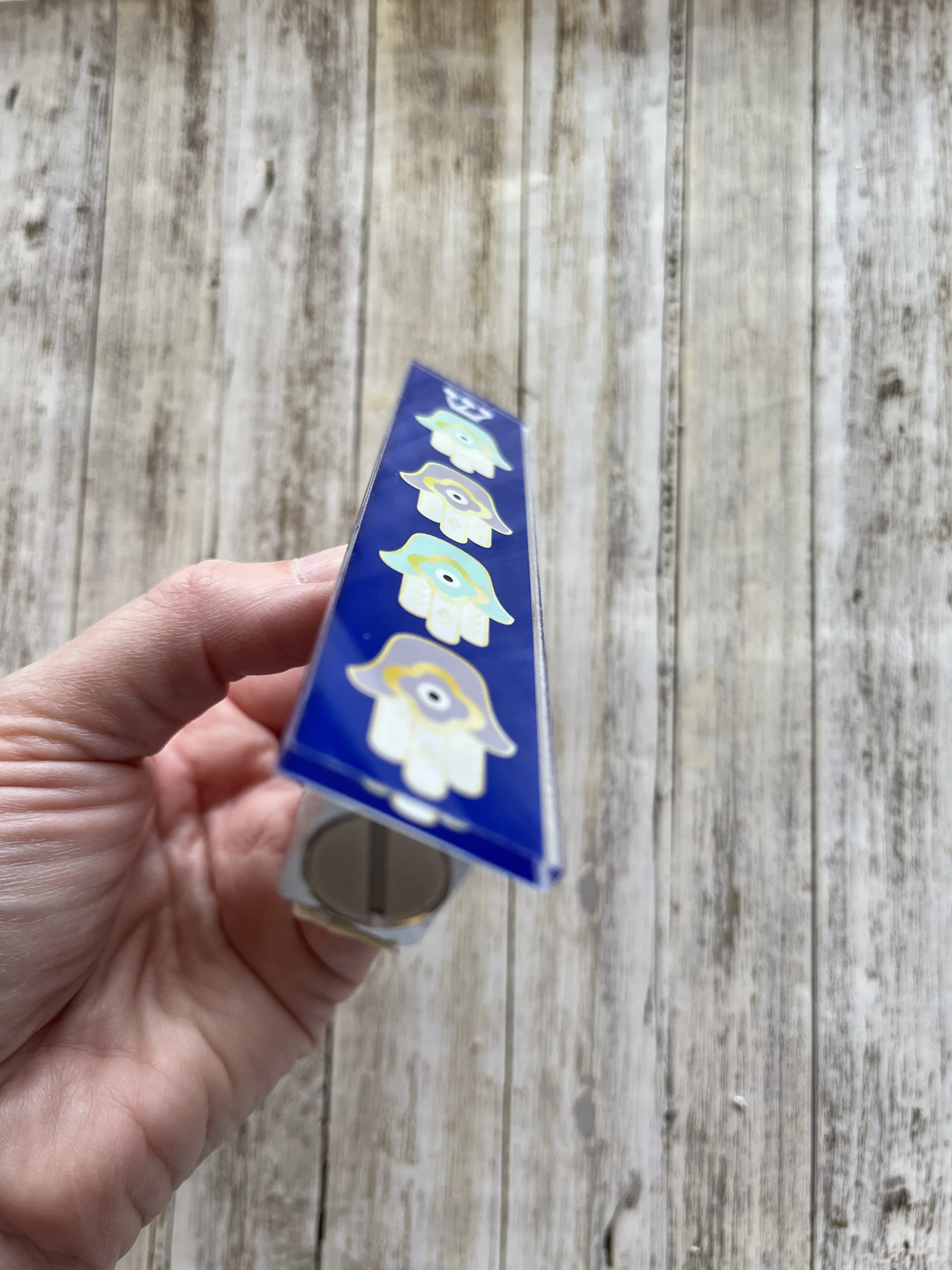 Hamsa Mezuzah with Evil Eye Protection - Acrylic & Aluminum Waterproof Jewish Scroll Case - Perfect for Housewarming, Engagement & Jewish Gifts (Kosher Scroll Option Available) - Ideal for Home Blessings, Office Decor & Spiritual Protection
