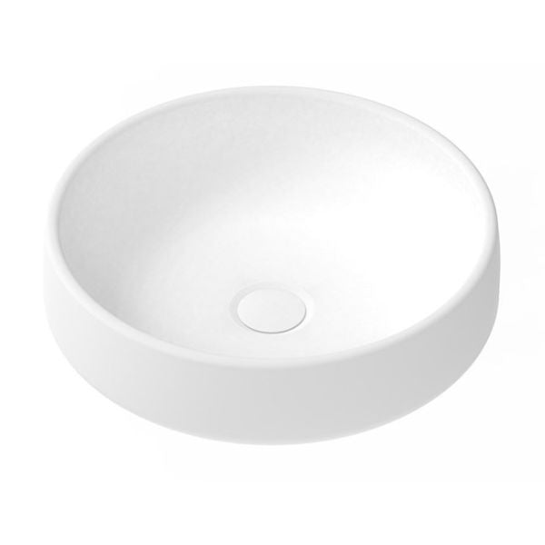 ADP Jeane Concrete 400mm Above Counter Basin - Modern Farmhouse Bathroom Sink in Sea Salt Color for Vanity & Powder Room Decor