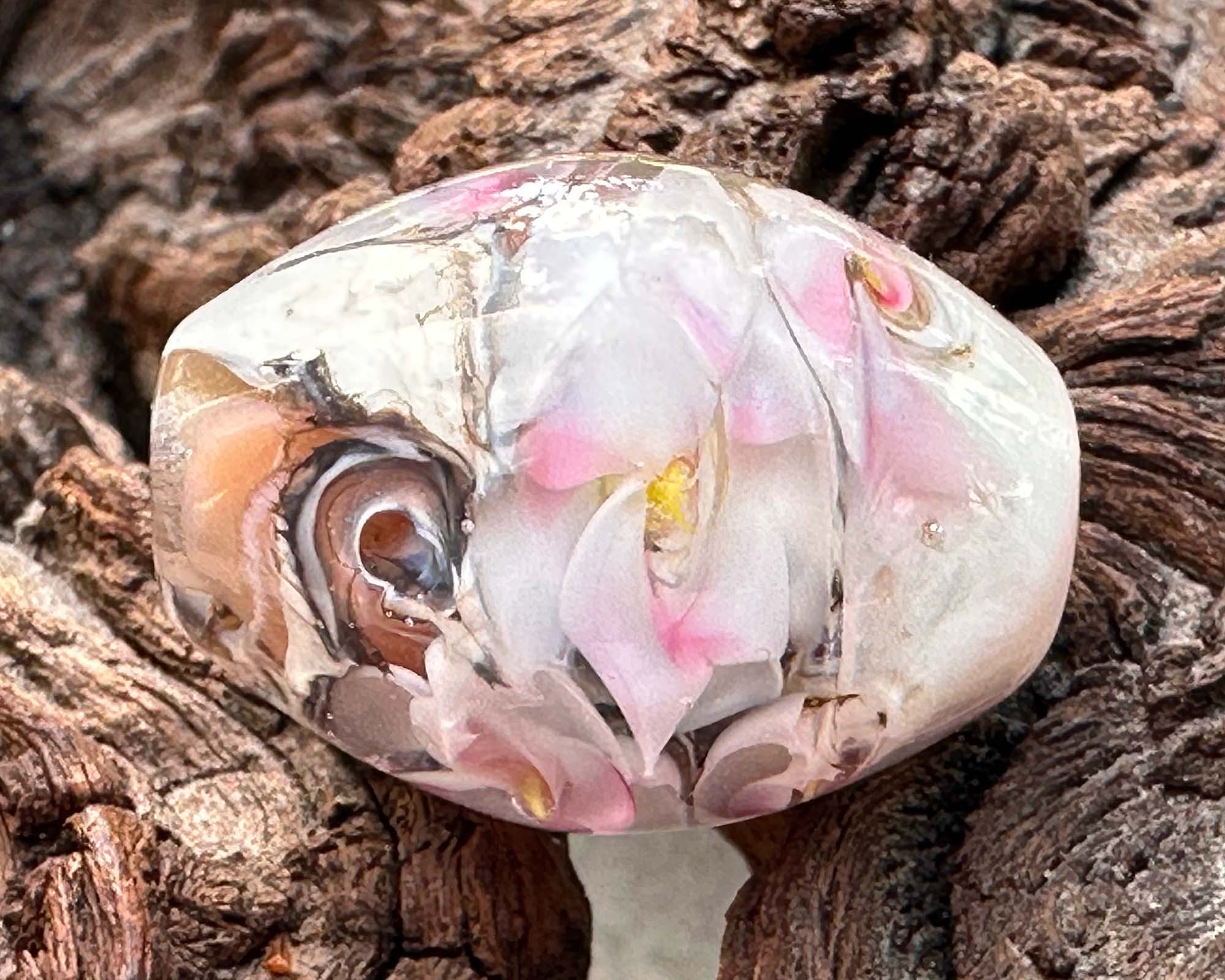 Handmade Pink Floral Lampwork Glass Focal Bead for Jewelry Making - Perfect for Necklaces, Bracelets & DIY Craft Projects