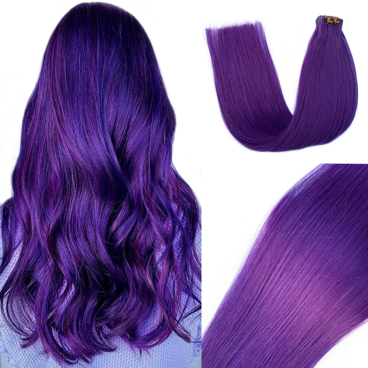 20 Pieces Double Sided Tape in Hair Extensions - 100% Human Hair, 14 Inch 30 Gram, Invisible Skin Weft for Women - Perfect for Parties, Weddings & Daily Styling