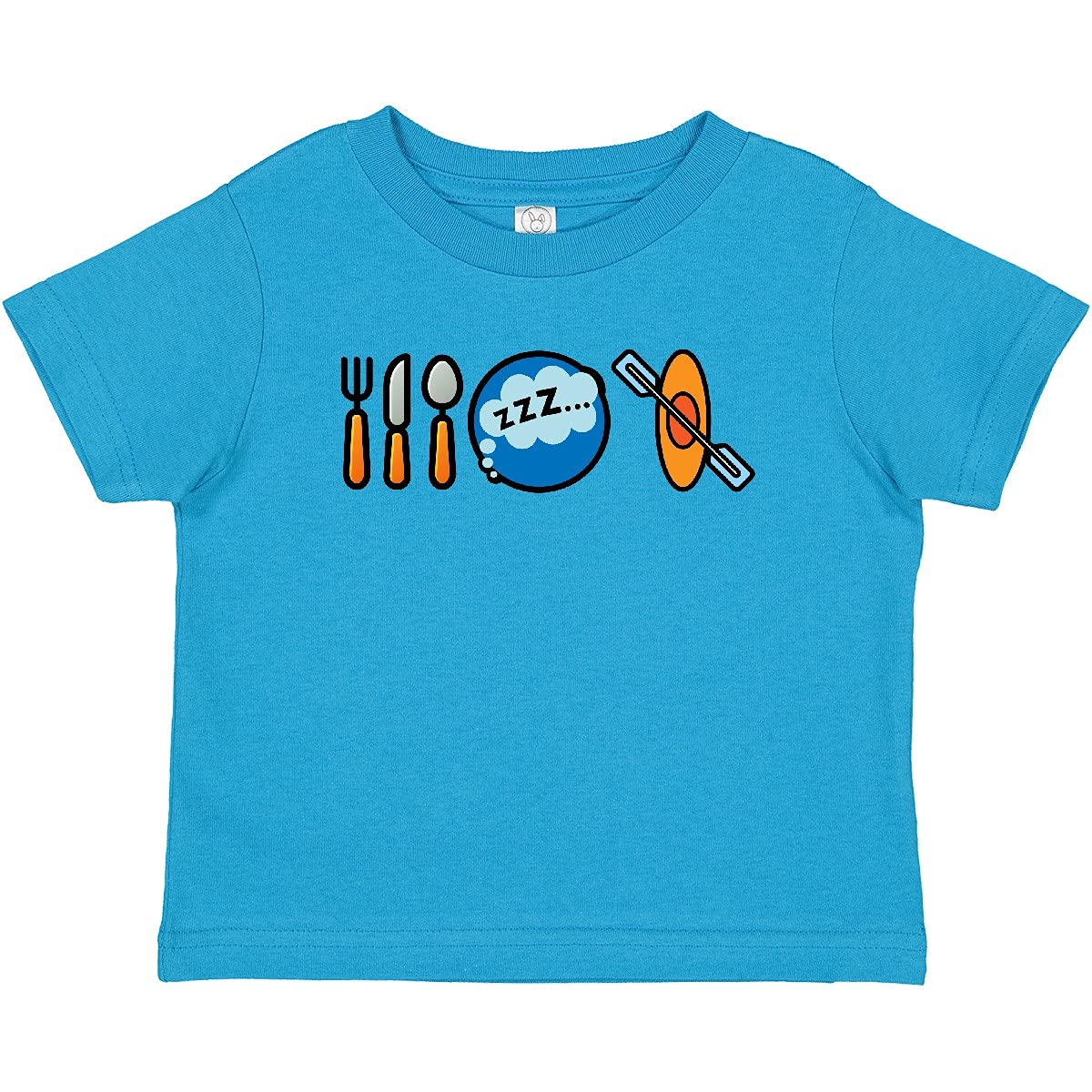 Inktastic Kayaking Eat Sleep Kayak Baby T-Shirt - Fun Graphic Tee for Kayak Lovers & Outdoor Enthusiasts - Perfect for Beach Trips, Camping & Family Adventures