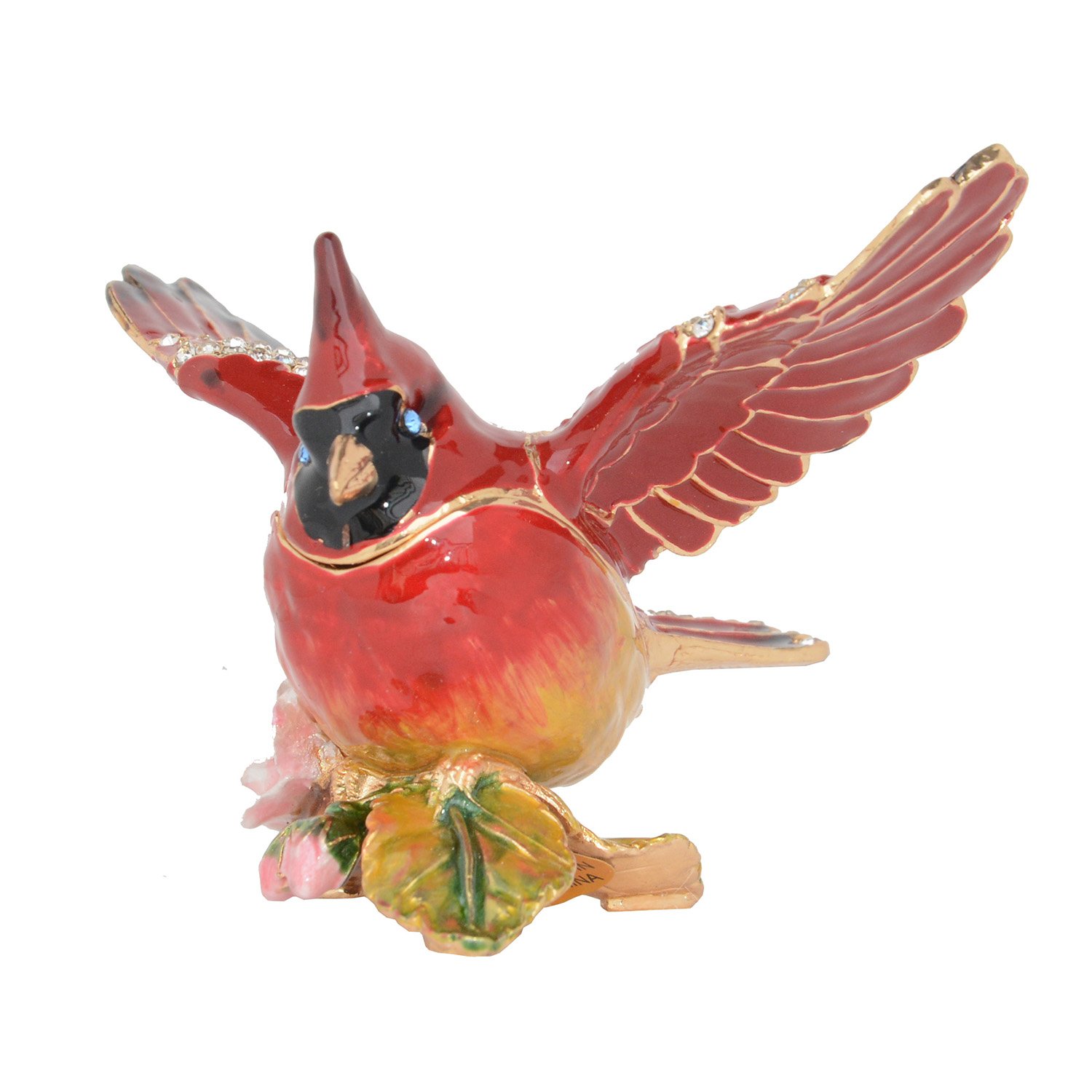 Hand-Painted Macaw Parrot Jewelry Box with Hinged Lid - Decorative Trinket Box for Rings & Earrings - Exotic Bird Figurine Collectible Gift for Home Decor, Birthday & Anniversary Present
