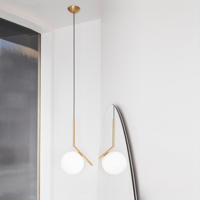 Modern Equilibrium Pendant Light - Adjustable Hanging Chandelier for Kitchen Island, Dining Room & Bedroom - Sleek Scandinavian Design with Dimmable LED Lighting