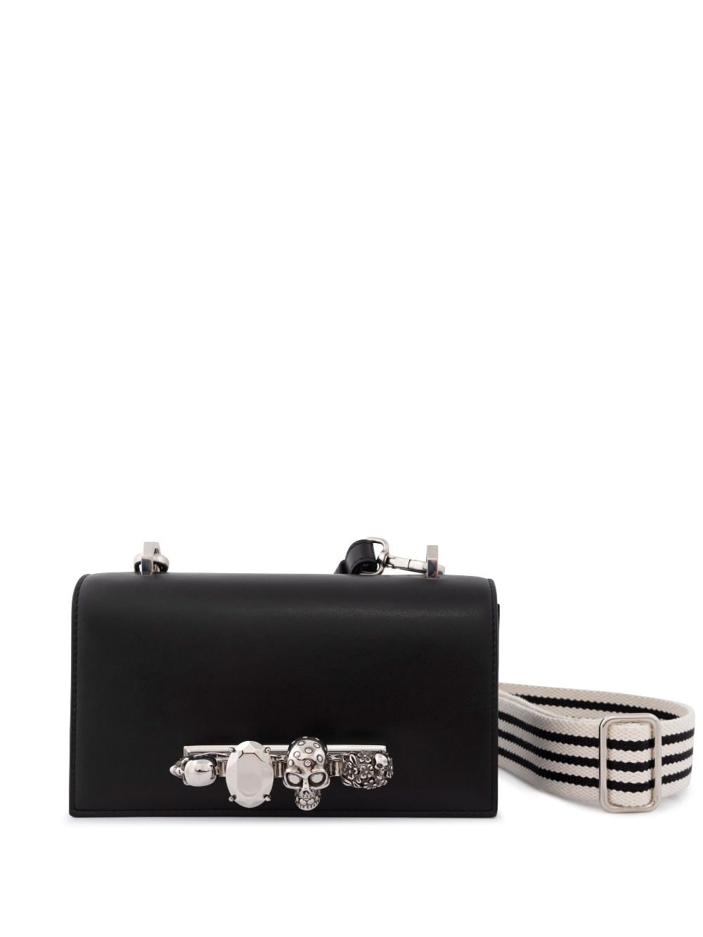 Alexander McQueen Black Leather Shoulder Bag for Women - Luxury Designer Handbag for Work, Travel & Evening Events