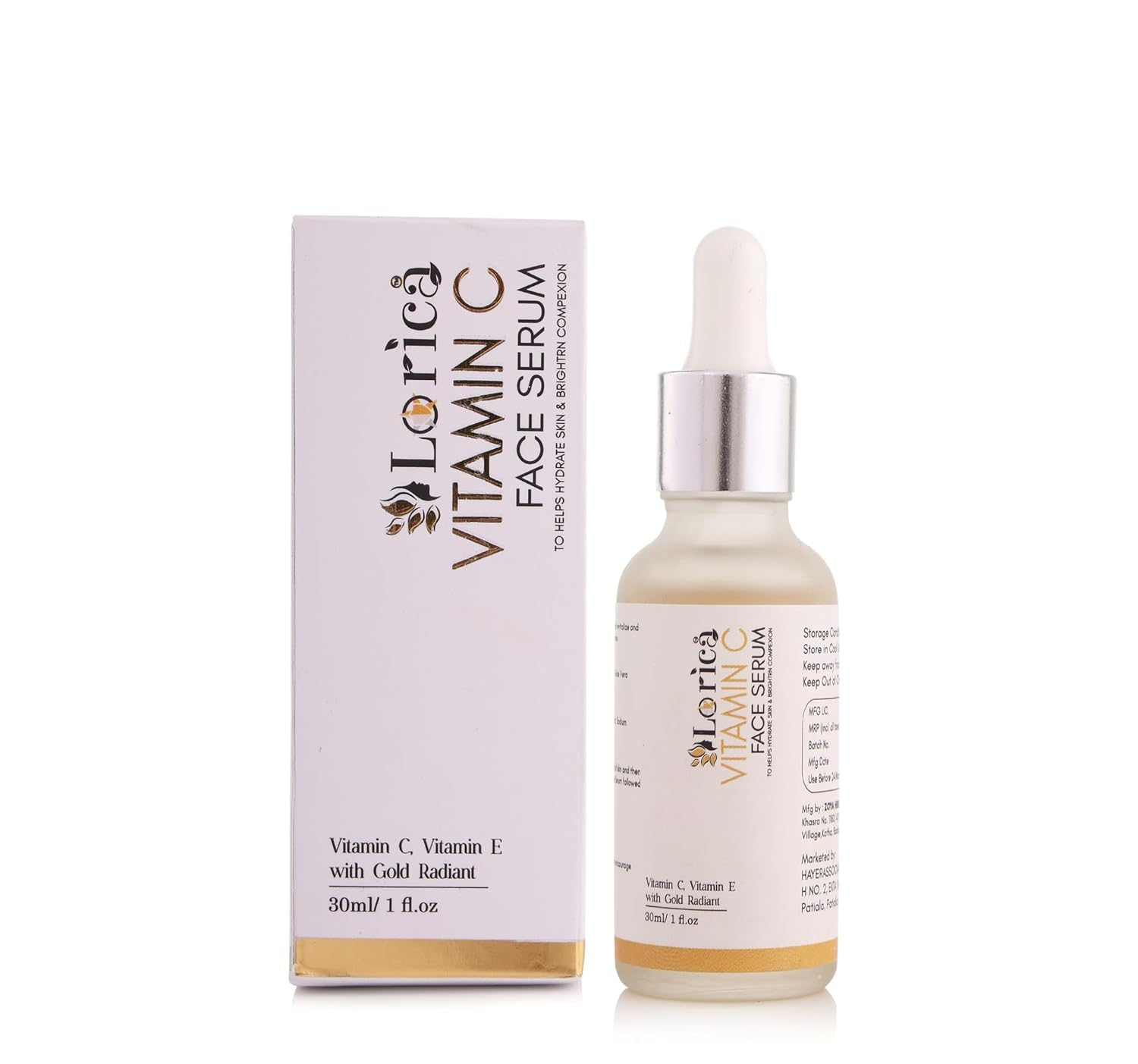 Lorica Vitamin C Face Serum for Brightening & Hydrating | Anti-Aging Treatment | Reduces Under-Eye Puffiness & Dark Circles (30ml) | Perfect for Morning Skincare Routine & Nighttime Dark Spot Treatment