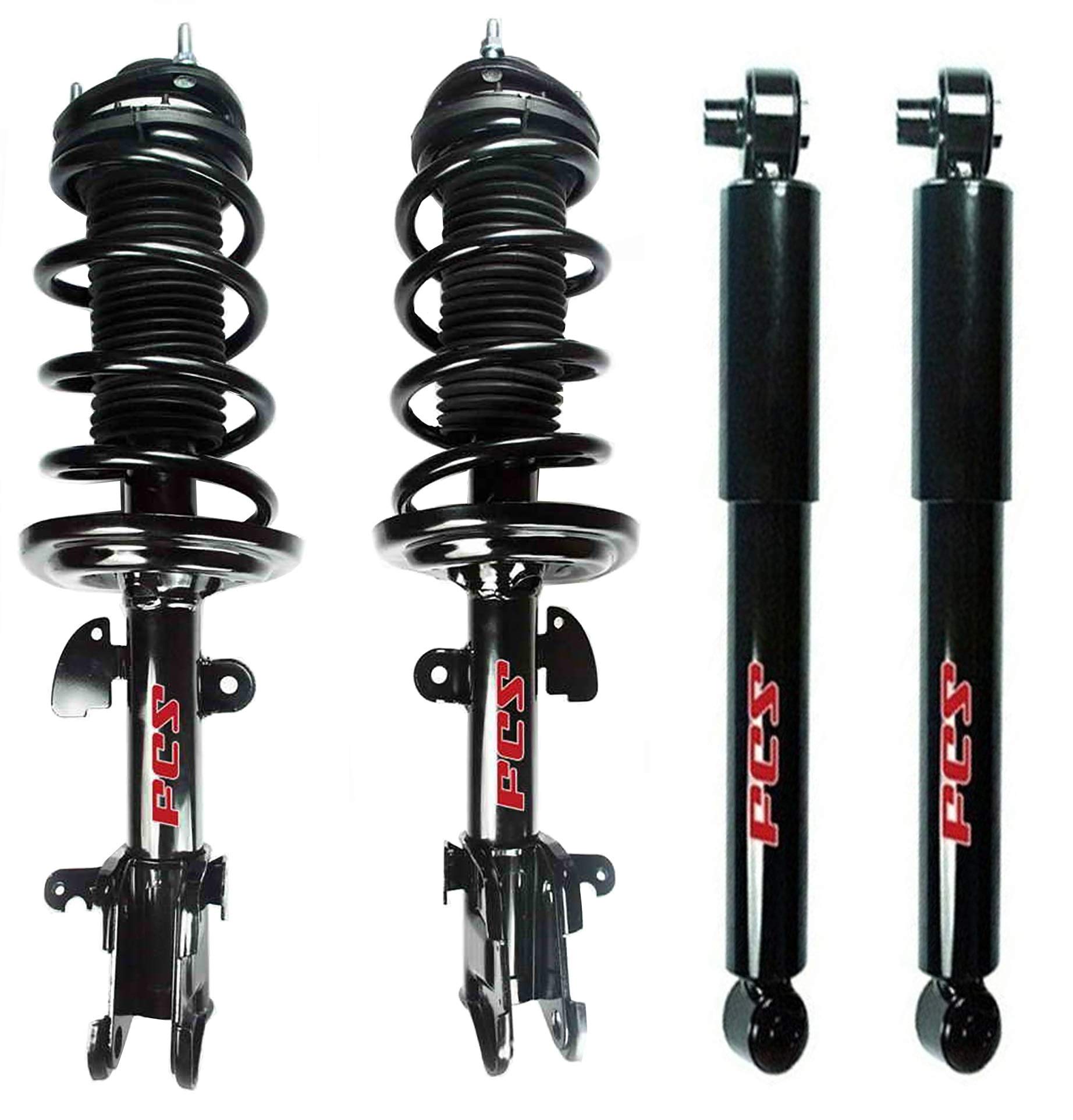 FCS Front Struts Coil Springs & Rear Shocks Kit for Kia Soul 1.6L 2.0L L4 2010-2012 - Ignition Special Edition Replacement - Perfect for Off-Roading, City Driving & Smooth Ride Comfort