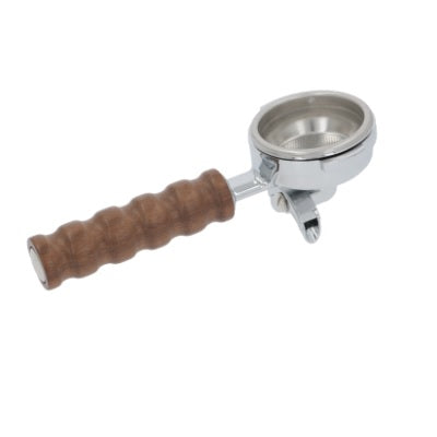 Faema E61 Double Portafilter with Walnut Handle - Professional Espresso Machine Accessory for Home Baristas & Coffee Shops - Perfect for Latte Art & Specialty Coffee Brewing