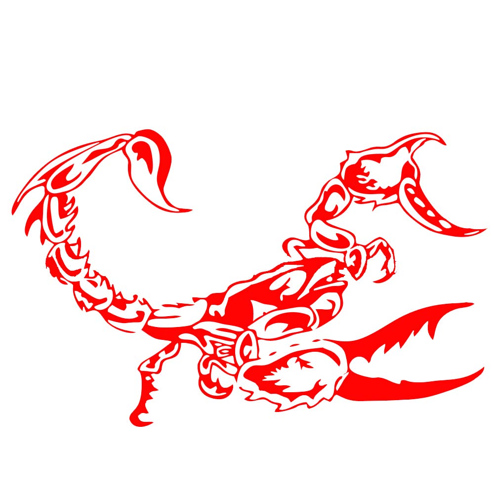 Practlsol 1PC Cool Red Scorpion Vinyl Car Decal Sticker - Universal Scratch-Resistant Hood Decal for Cars, Trucks & SUVs | Perfect for Customizing Vehicles & Hiding Scratches