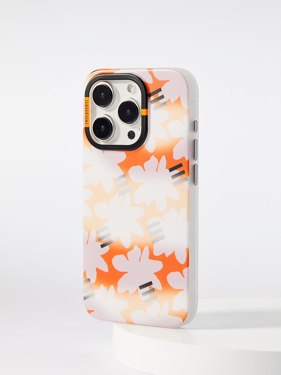 Foggy Florals iPhone Case - Coral Red, Durable Protective Phone Cover for iPhone 12/13/Pro/Max, Soft TPU Shockproof Slim Design - Perfect for Everyday Use, Travel & Outdoor Activities