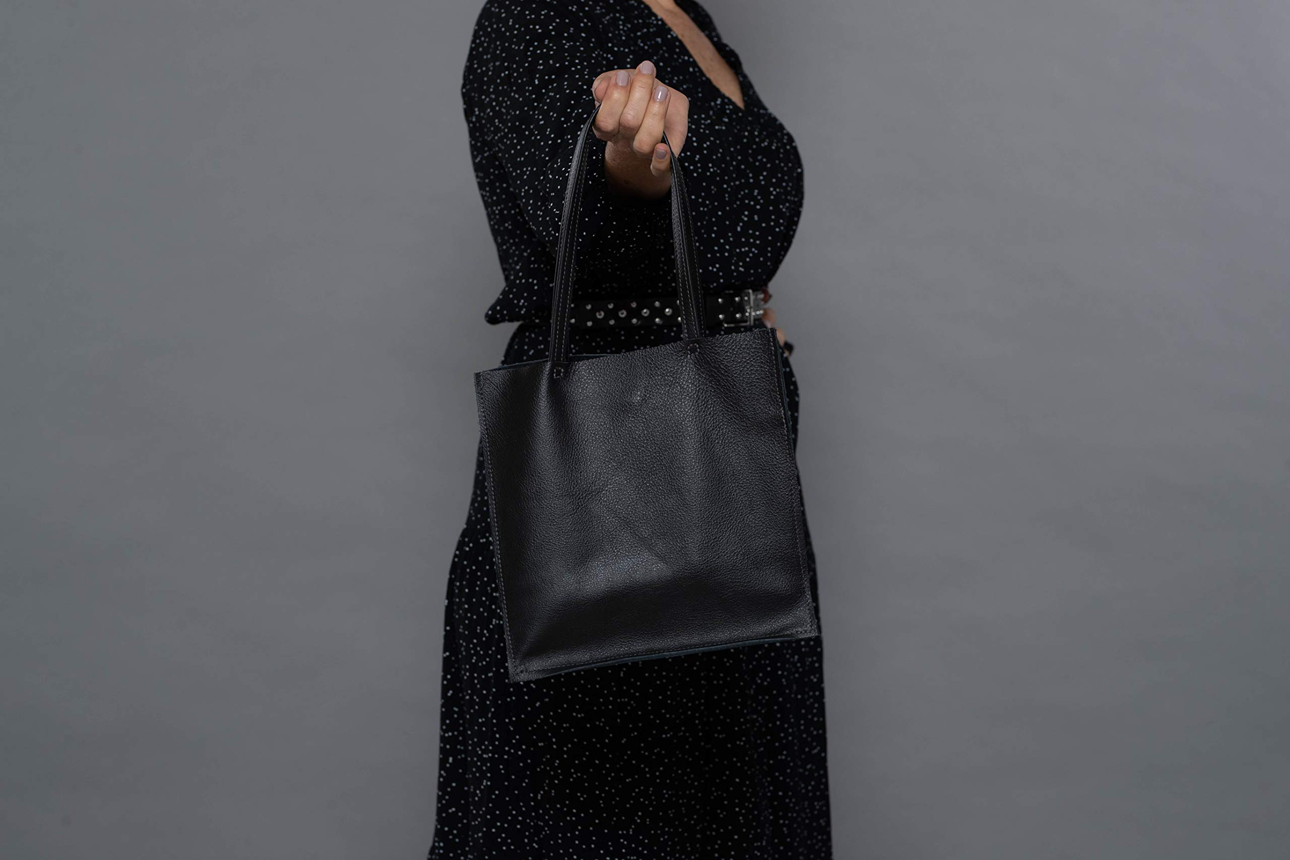 Small Leather Women's Black Evening Clutch with Detachable Purse - Handcrafted Designer Handbag for Parties, Weddings & Special Occasions | Perfect for Date Nights, Galas & Formal Events