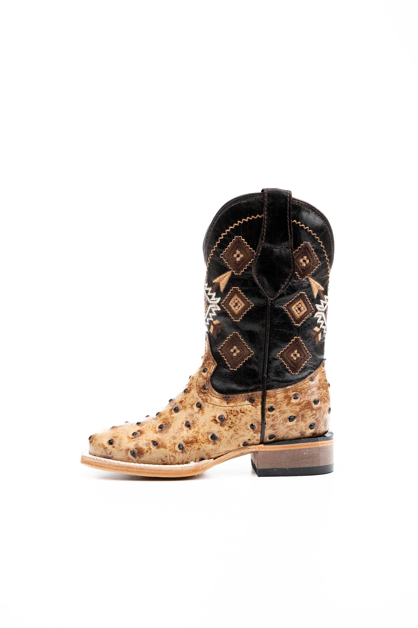 Little Ostrich Pro Rodeo Kids Boots - Western Style Cowboy Boots for Boys & Girls - Durable Leather Riding Boots for Rodeo, Horseback Riding & Country Fashion