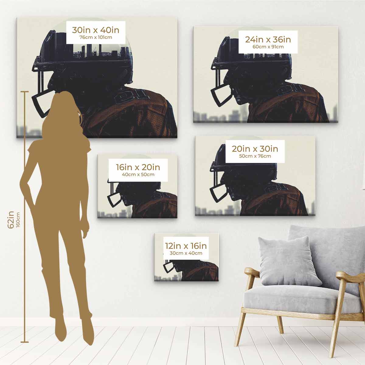 White Football Player Wall Art Canvas Print - Modern Sports Decor for Living Room, Bedroom & Game Room - Perfect Gift for Soccer Fans & Athletes