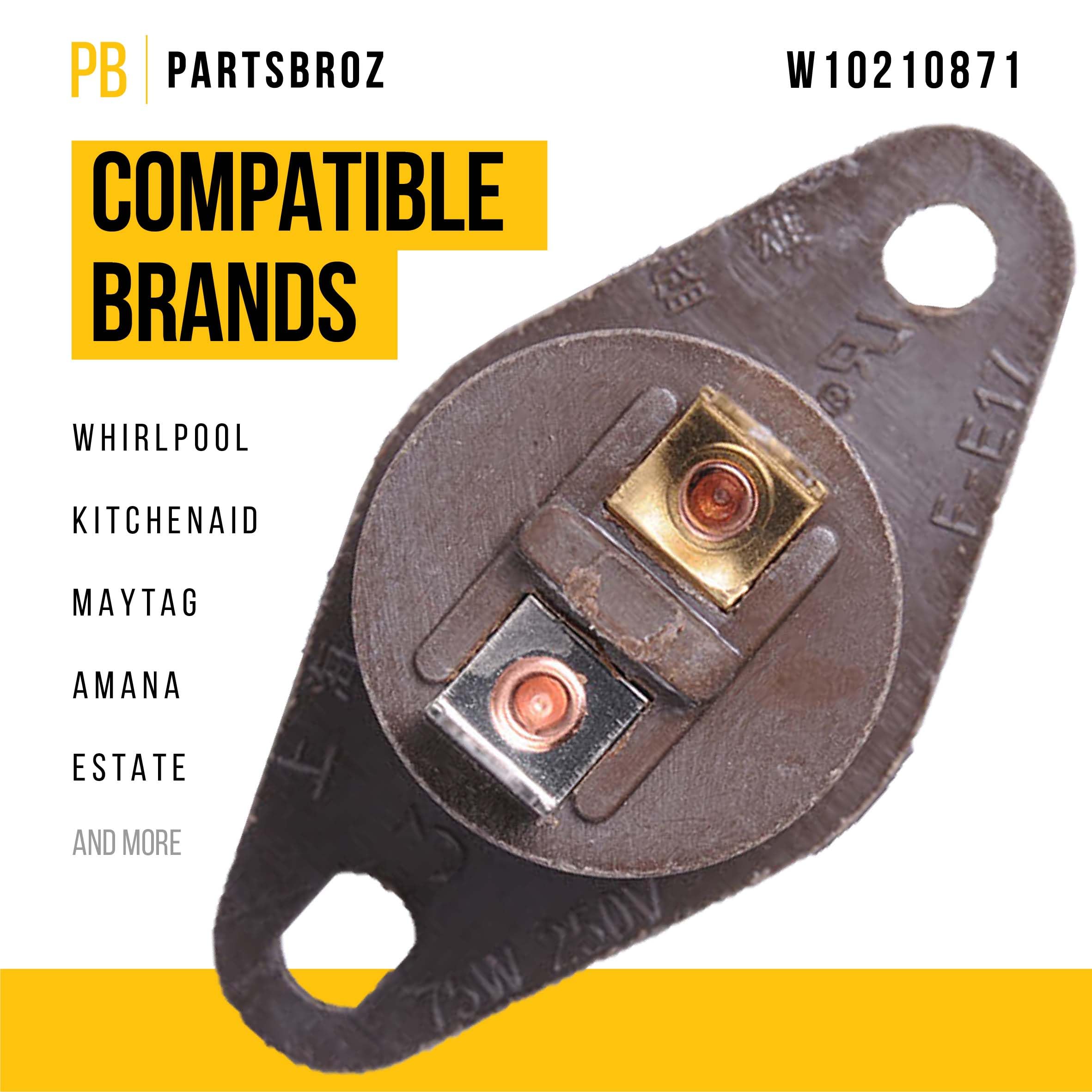 PartsBroz W10210871 Microwave Light Bulb Socket - Compatible with Whirlpool, Maytag, Amana & KitchenAid - Replaces AP4364465, 1472199, PS2342199, AH2342199, EA2342199 - Perfect for Microwave Oven Repairs & DIY Home Maintenance