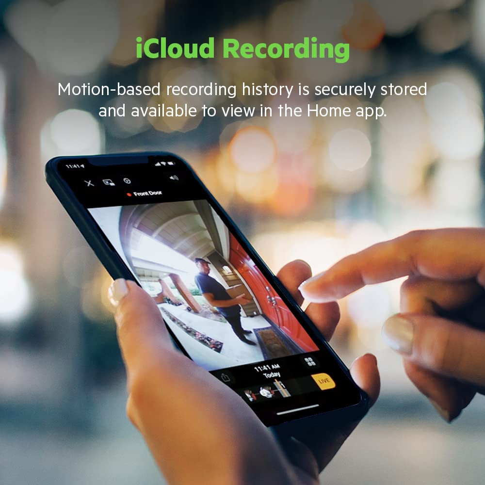 WeMo Smart Video Doorbell with Apple HomeKit Secure Video | 223° Wide Angle HDR Camera | 2-Way Audio & WiFi Connectivity | Home Security Camera System for Front Door Monitoring | Perfect for Smart Homes, Apartments & Vacation Rentals