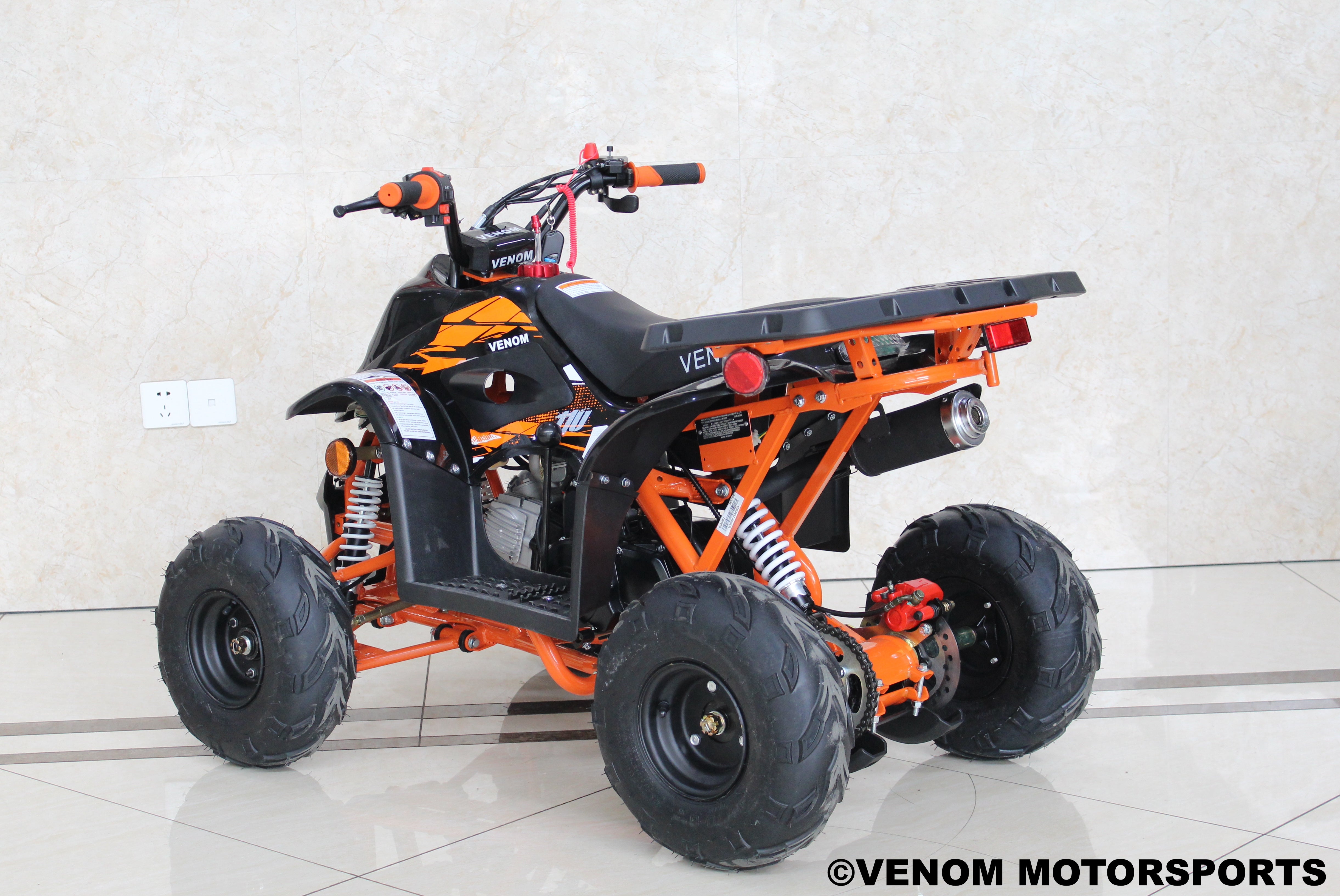 2020 Venom Mini Madix 110cc ATV with Automatic Transmission & Reverse - Kids & Adults Off-Road Adventure Quad for Trail Riding & Backyard Fun