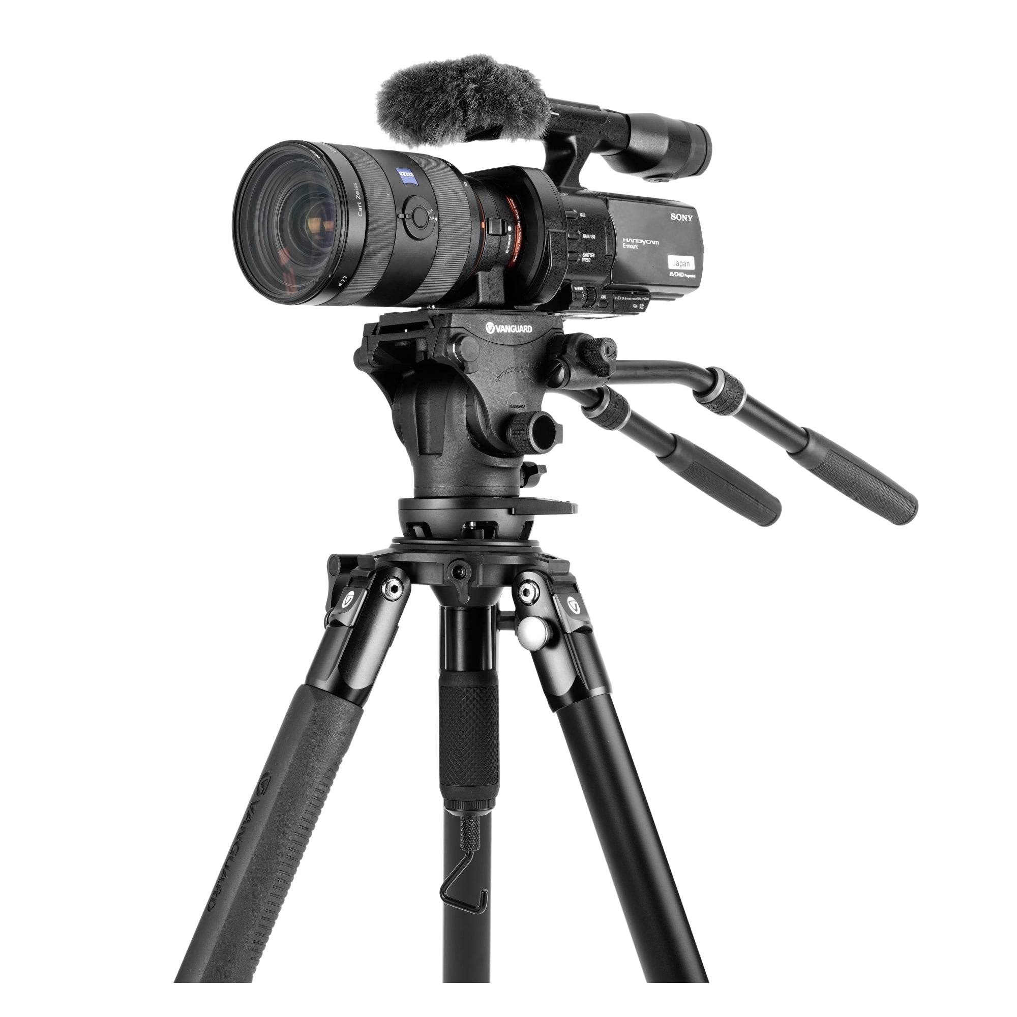 Alta Pro 3VRL 303AV20 Professional Video Tripod with Pan Head - Heavy Duty Camera Stand for DSLR, Camcorder & Streaming - Perfect for Film Making, YouTube Videos & Live Broadcasts