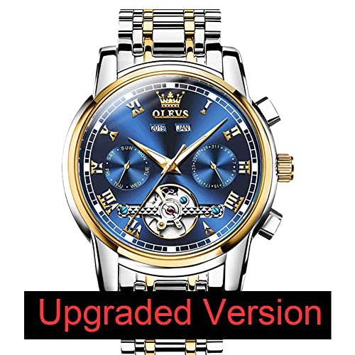 Silver Gold Band Blue Face