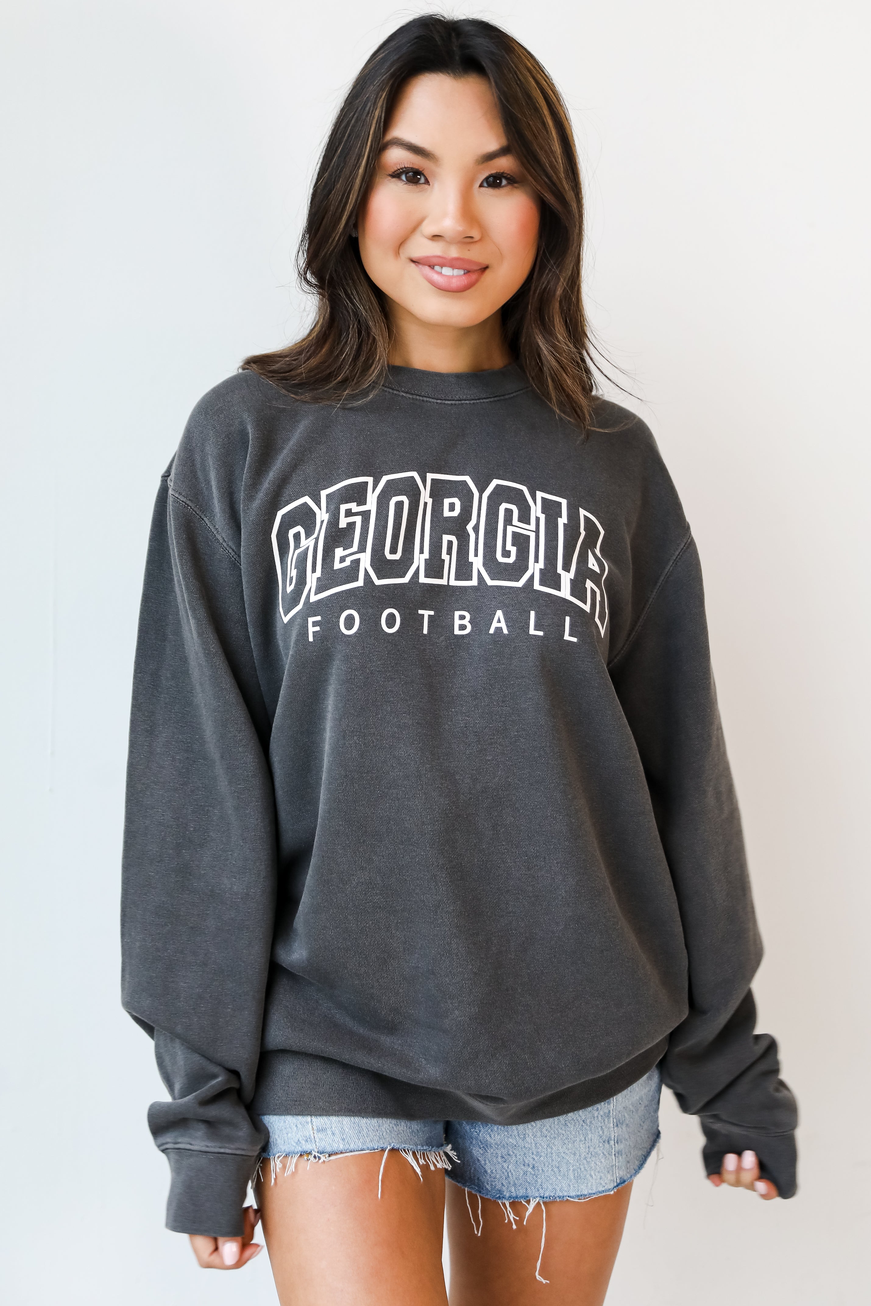Georgia Bulldogs Black Block Letter Sweatshirt - Officially Licensed NCAA Football Fan Apparel for Men & Women - Perfect for Game Day, Tailgating and School Spirit