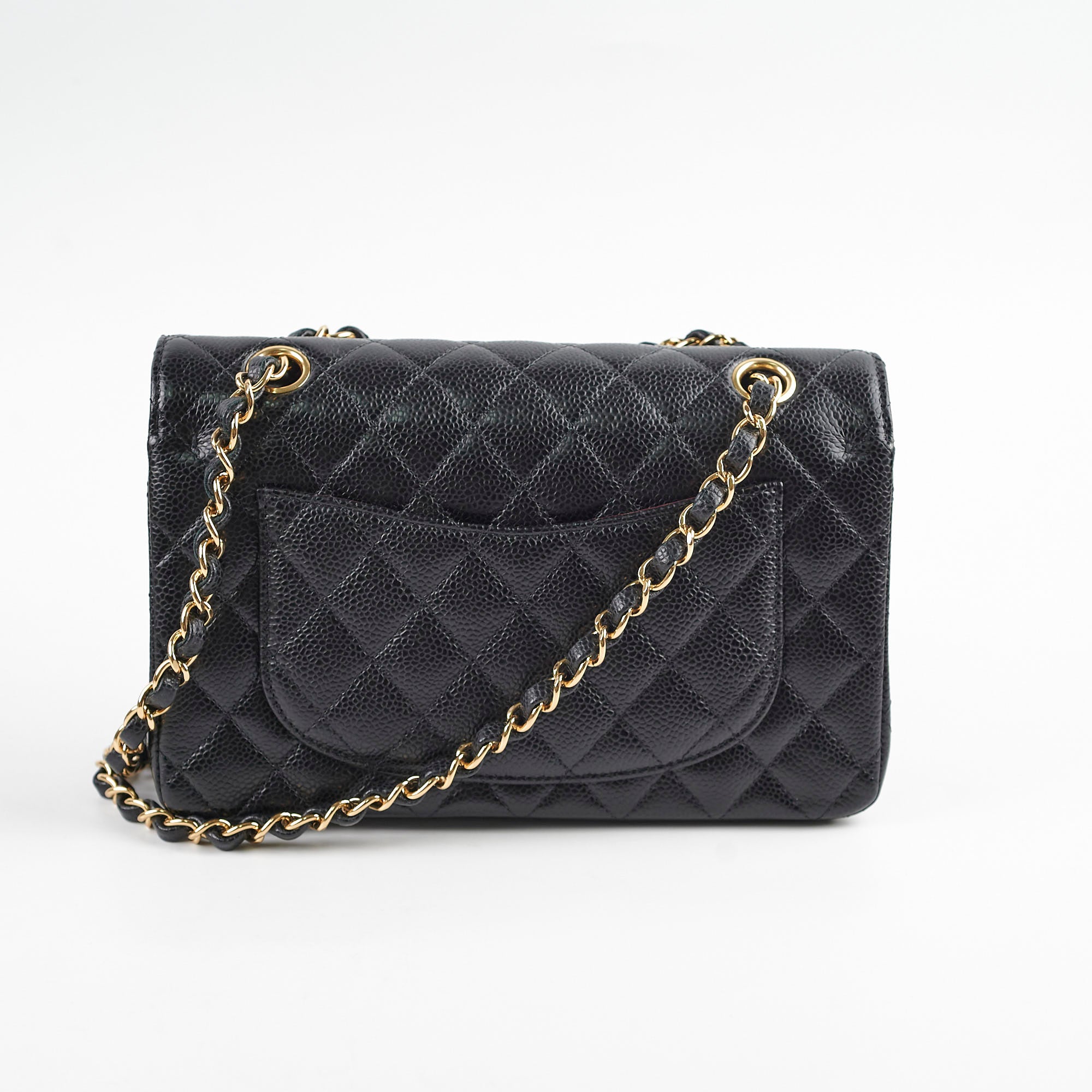 Chanel Quilted Caviar Small Classic Flap Bag Black - Luxury Designer Handbag for Women | Perfect for Evening Parties, Date Nights & Special Occasions